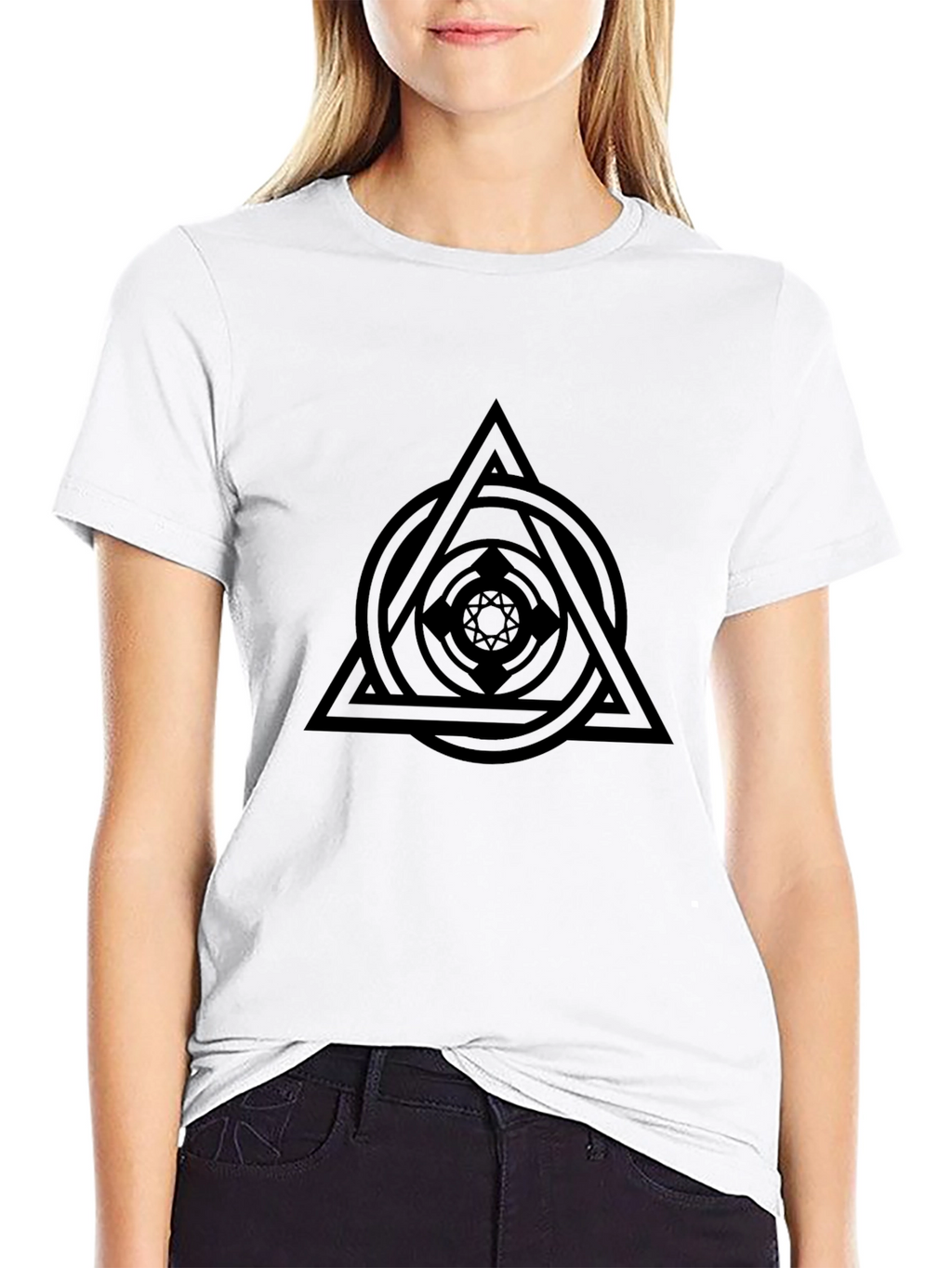 Geometric Graphic Black T-Shirt