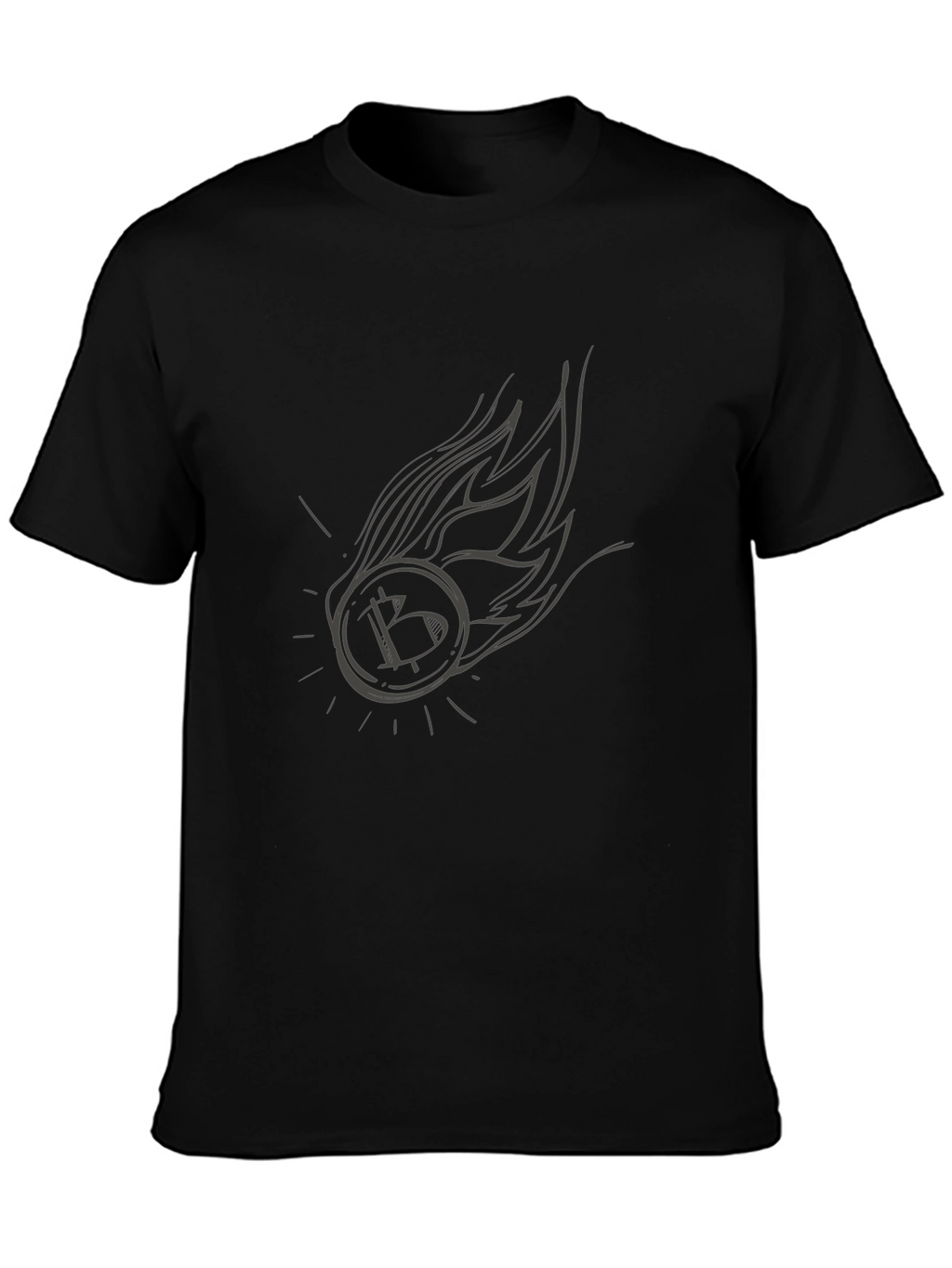 Bitcoin Fireball Graphic Tee - Crypto Enthusiast Shirt