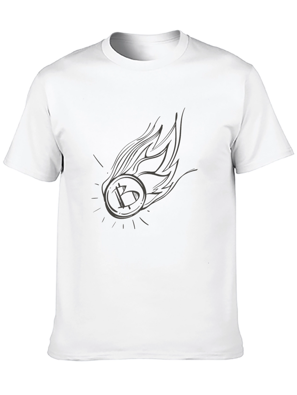 Bitcoin Fireball Graphic Tee - Crypto Enthusiast Shirt