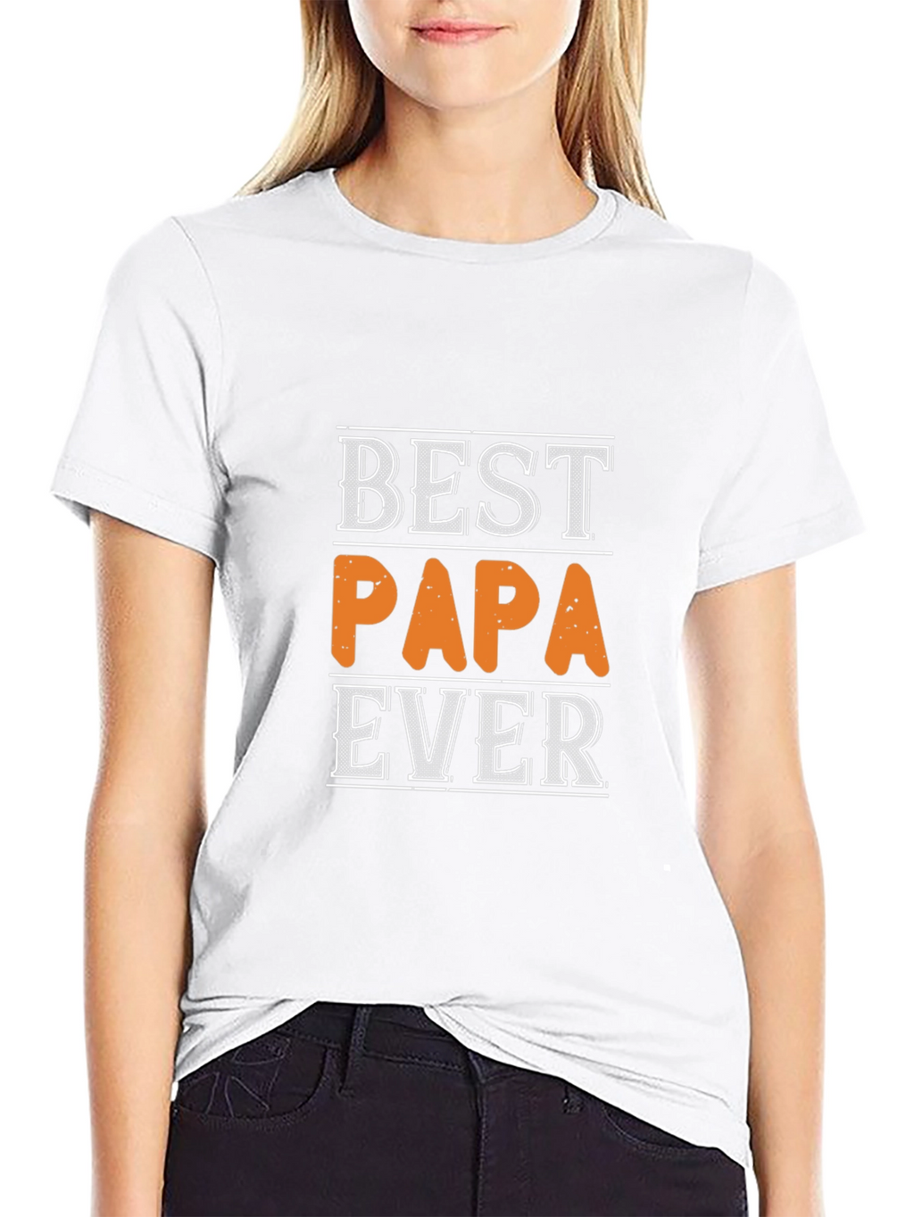 Best Papa Ever Black Graphic T-Shirt