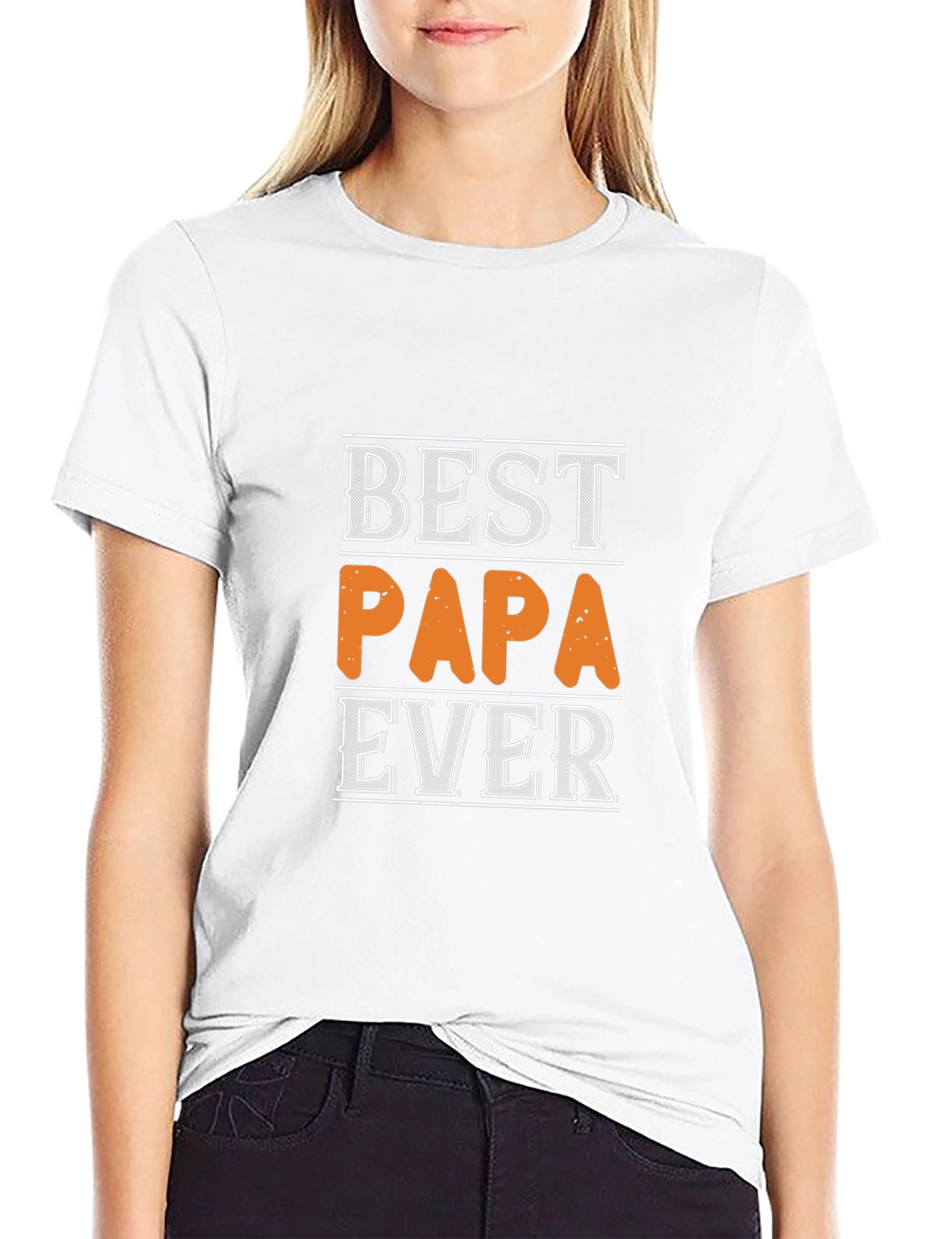 Best Papa Ever Black Graphic T-Shirt