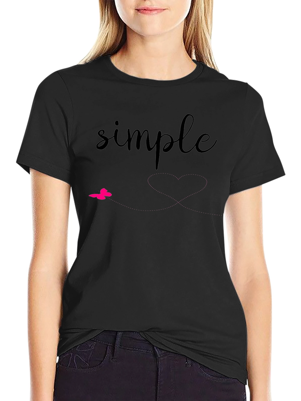 Simple Black Graphic Tee