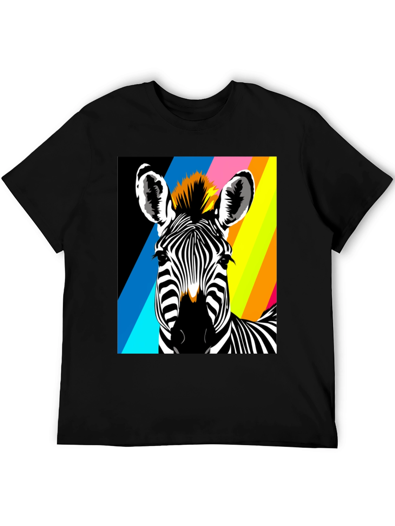 Zebra Pop Art Graphic Tee - Bold Animal Print T-Shirt