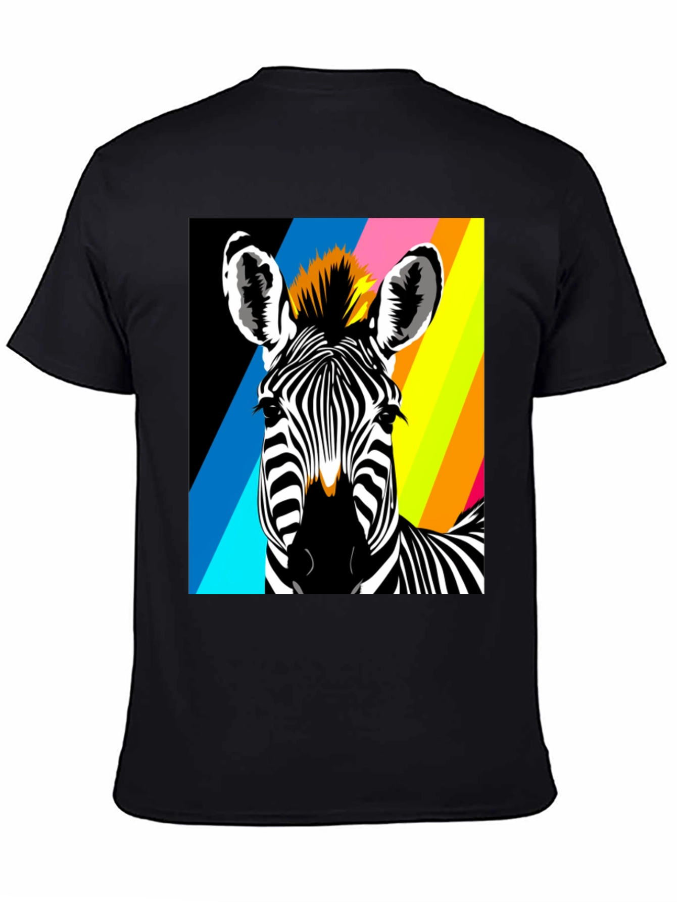 Zebra Pop Art Graphic Tee - Bold Animal Print T-Shirt
