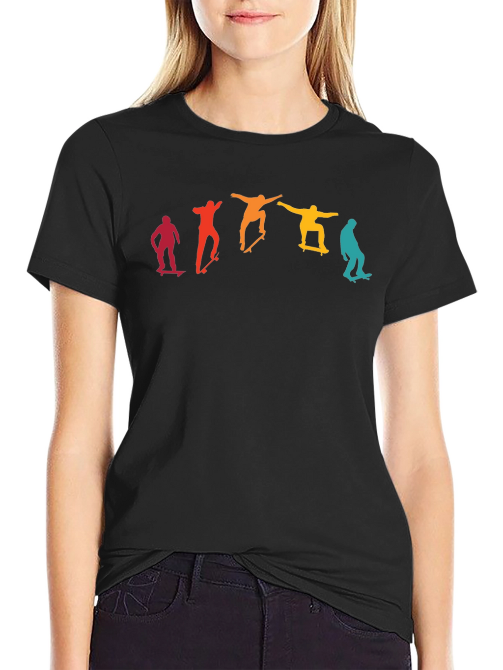 Retro Skateboarder Tee - Cool Graphic Print