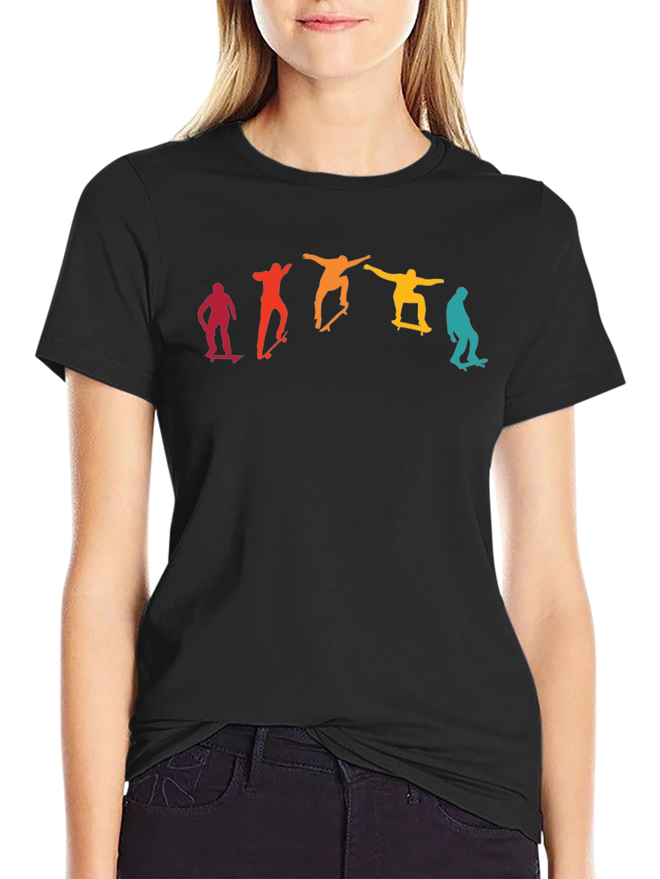 Retro Skateboarder Tee - Cool Graphic Print
