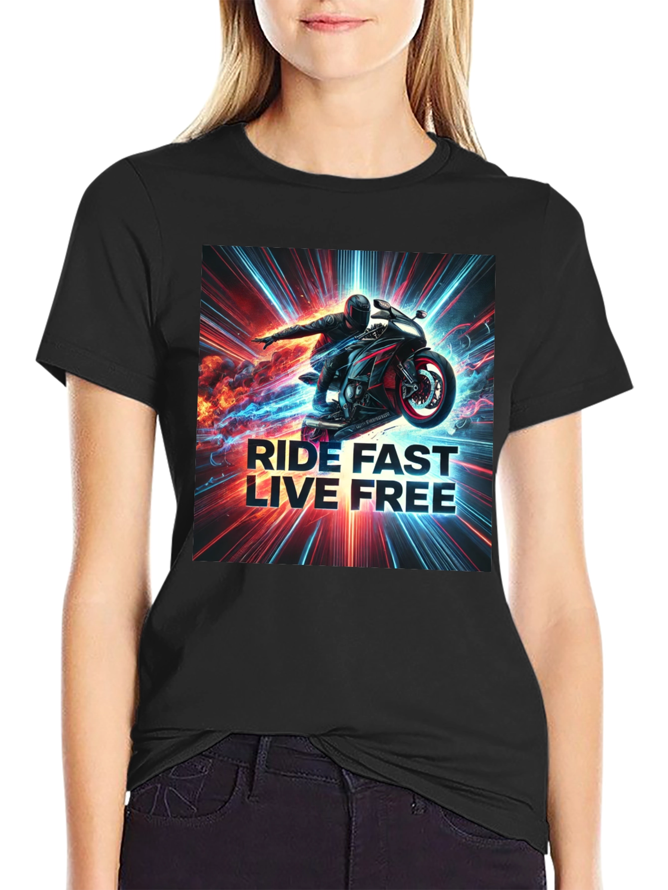 Ride Fast Live Free Graphic Tee
