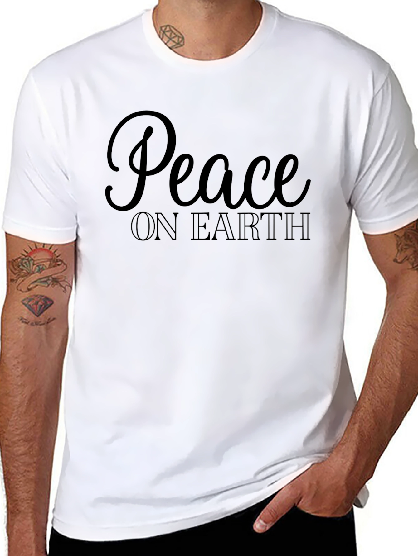 Peace on Earth Graphic Tee - Black