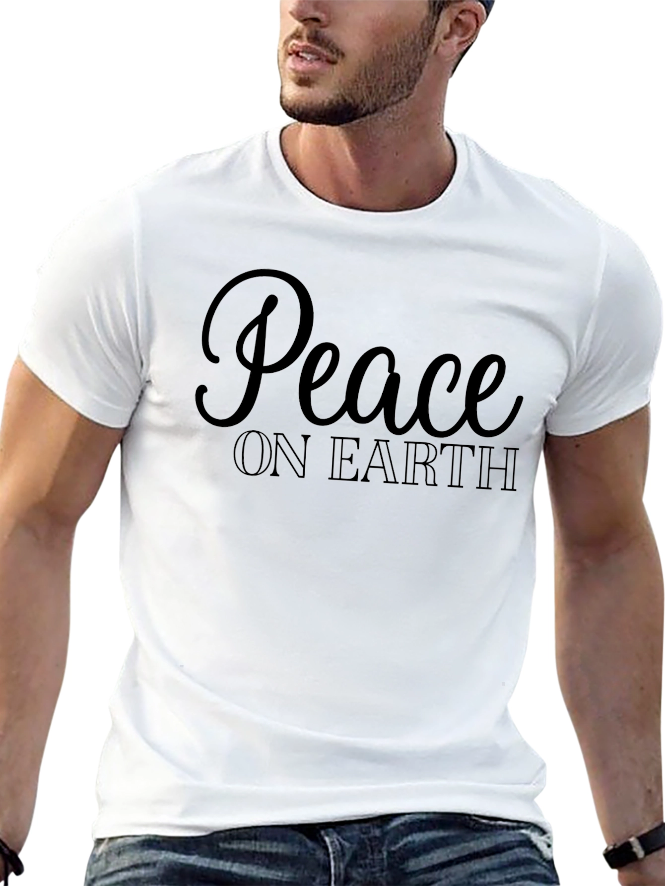 Peace on Earth Graphic Tee - Black