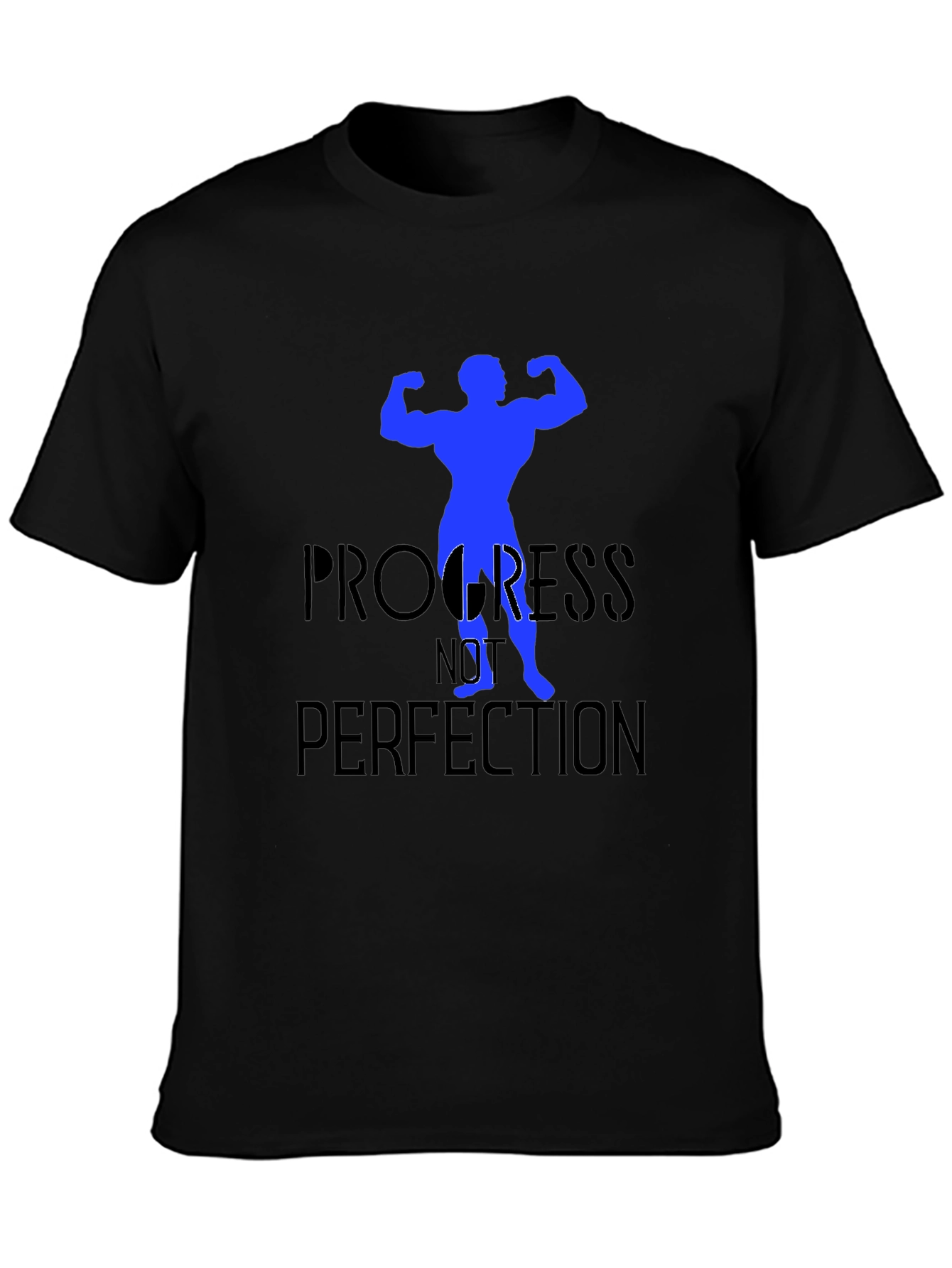 Progress Not Perfection Black T-Shirt