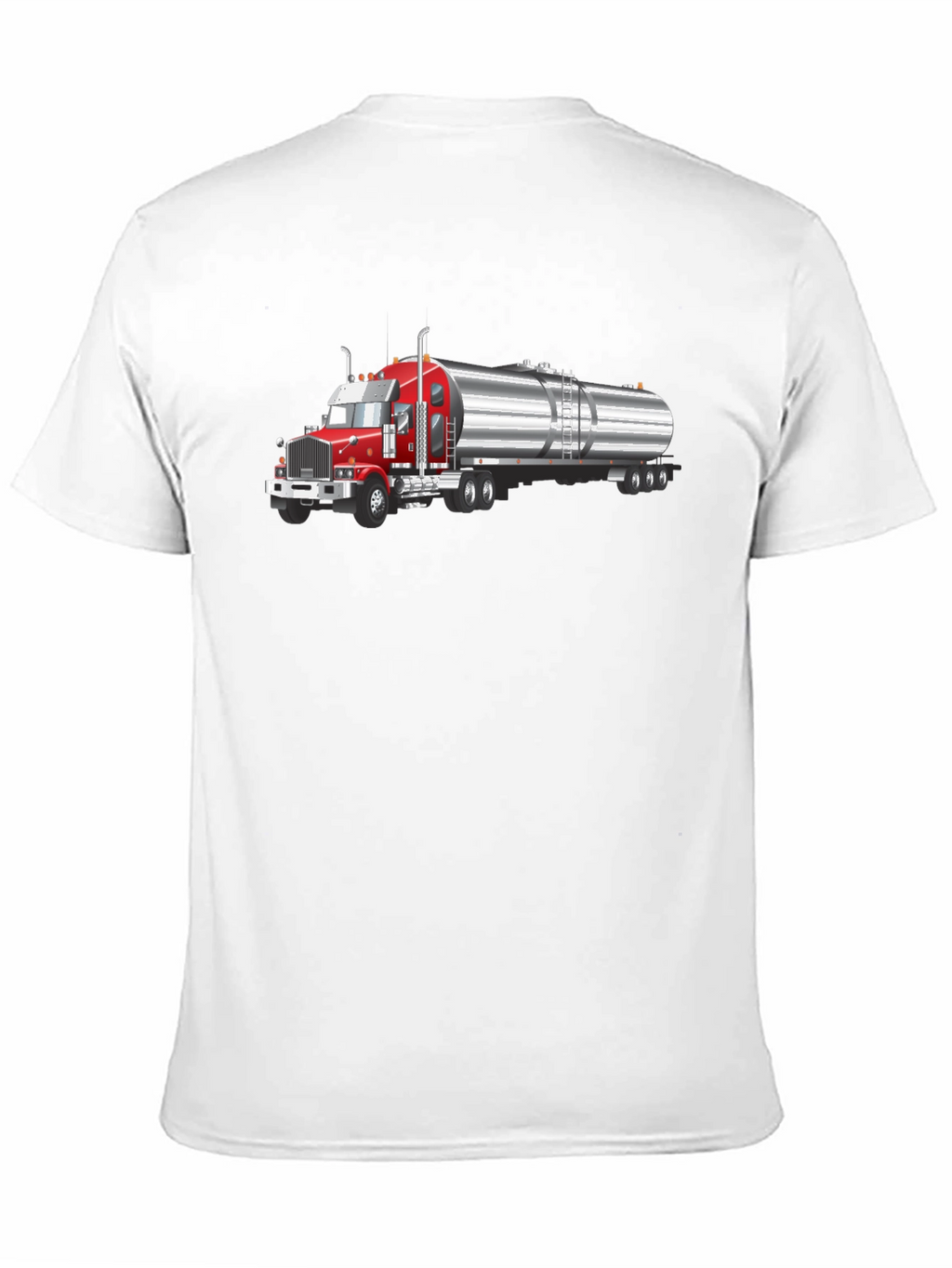 Trucker T-Shirt - Red Rig & Silver Tanker Design
