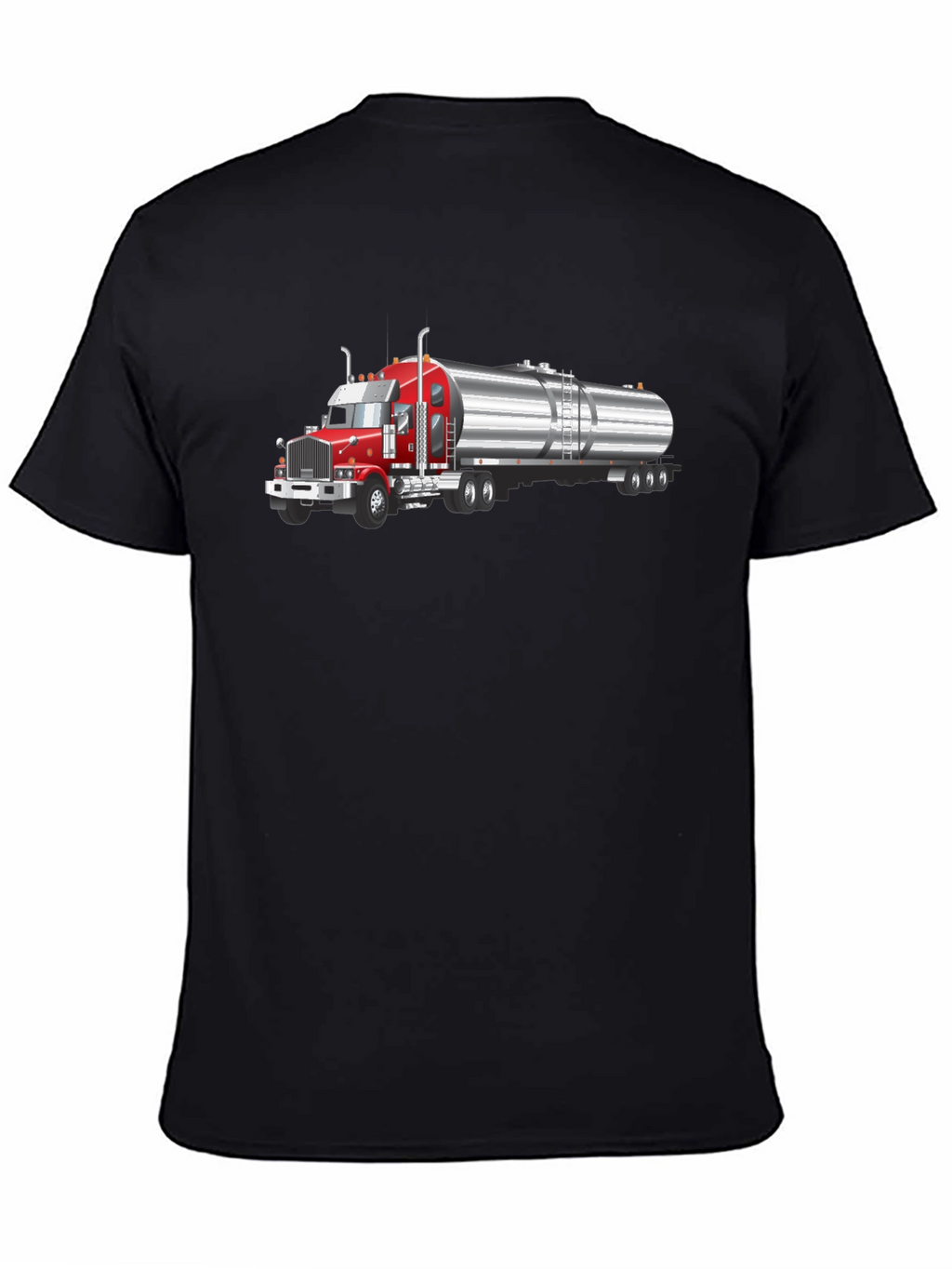 Trucker T-Shirt - Red Rig & Silver Tanker Design