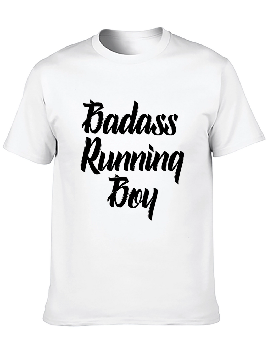 Badass Running Boy T-Shirt Black Tee