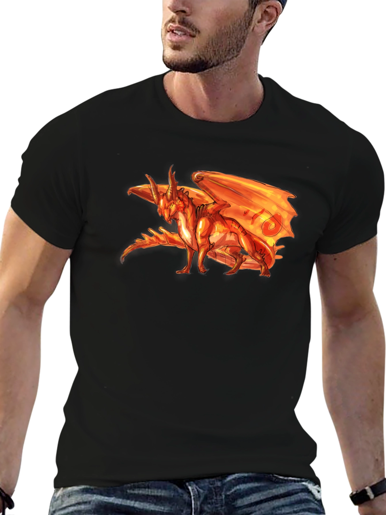 Black Dragon Graphic Tee - Mens Short Sleeve