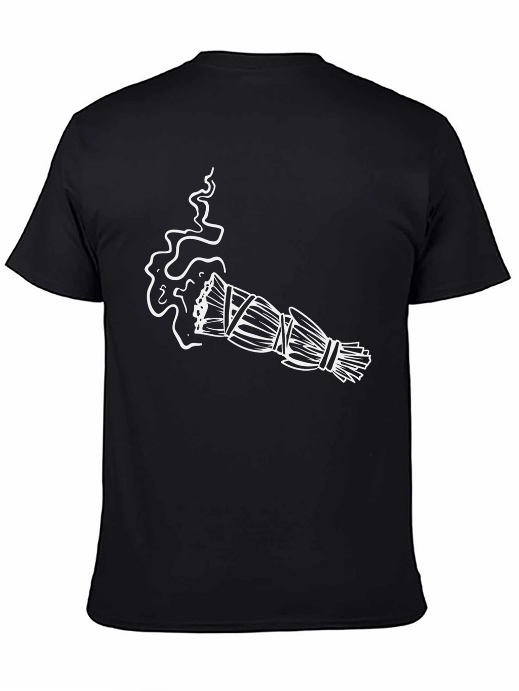 Sage Smudge Stick Graphic Tee - Black Cotton T-Shirt