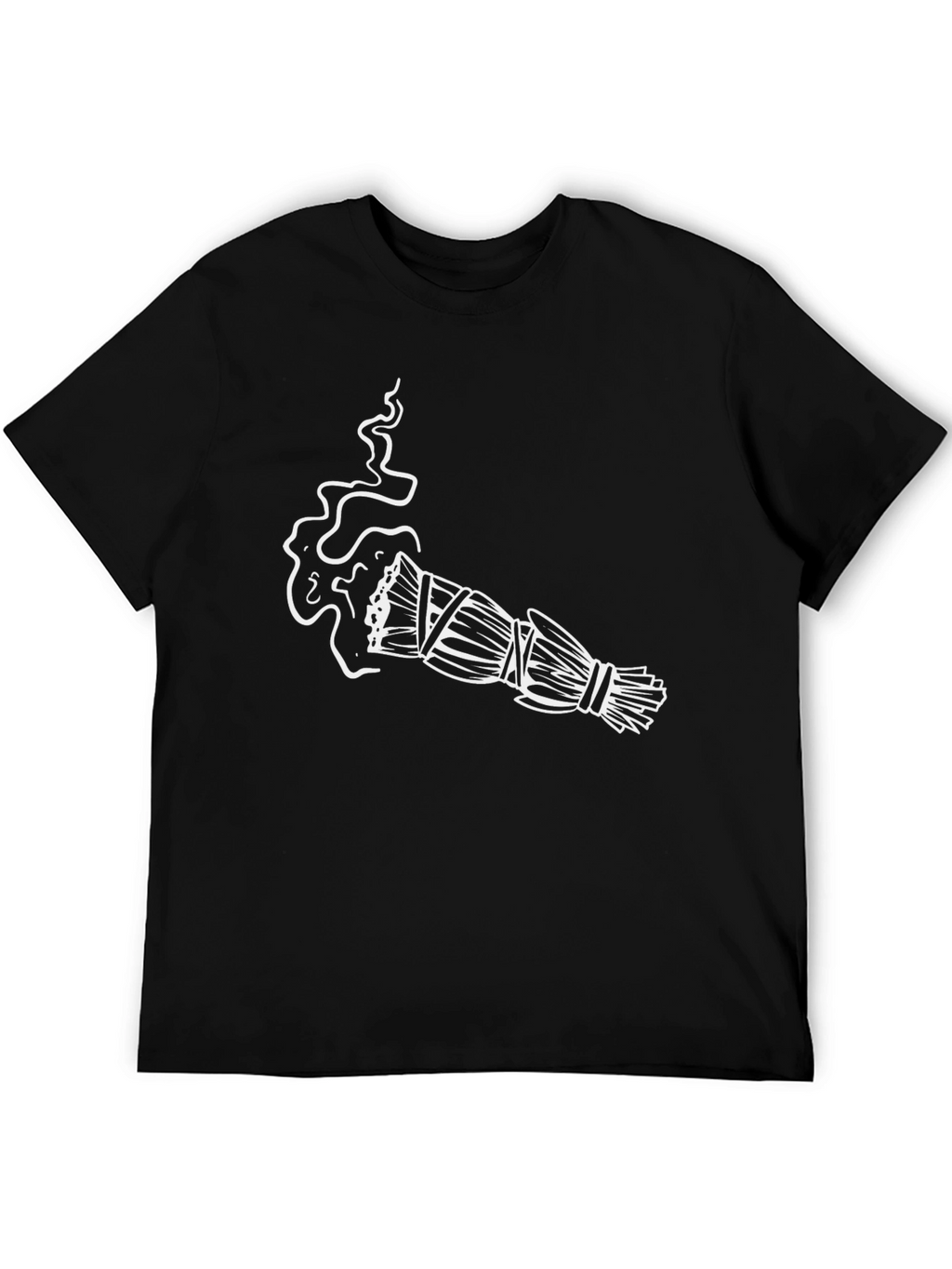Sage Smudge Stick Graphic Tee - Black Cotton T-Shirt