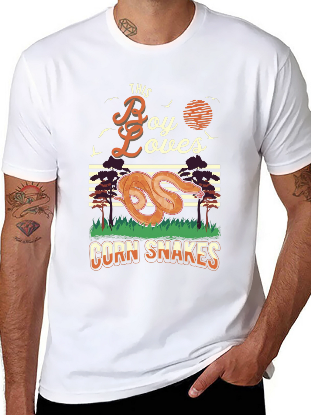 Boy Loves Corn Snakes Graphic T-Shirt