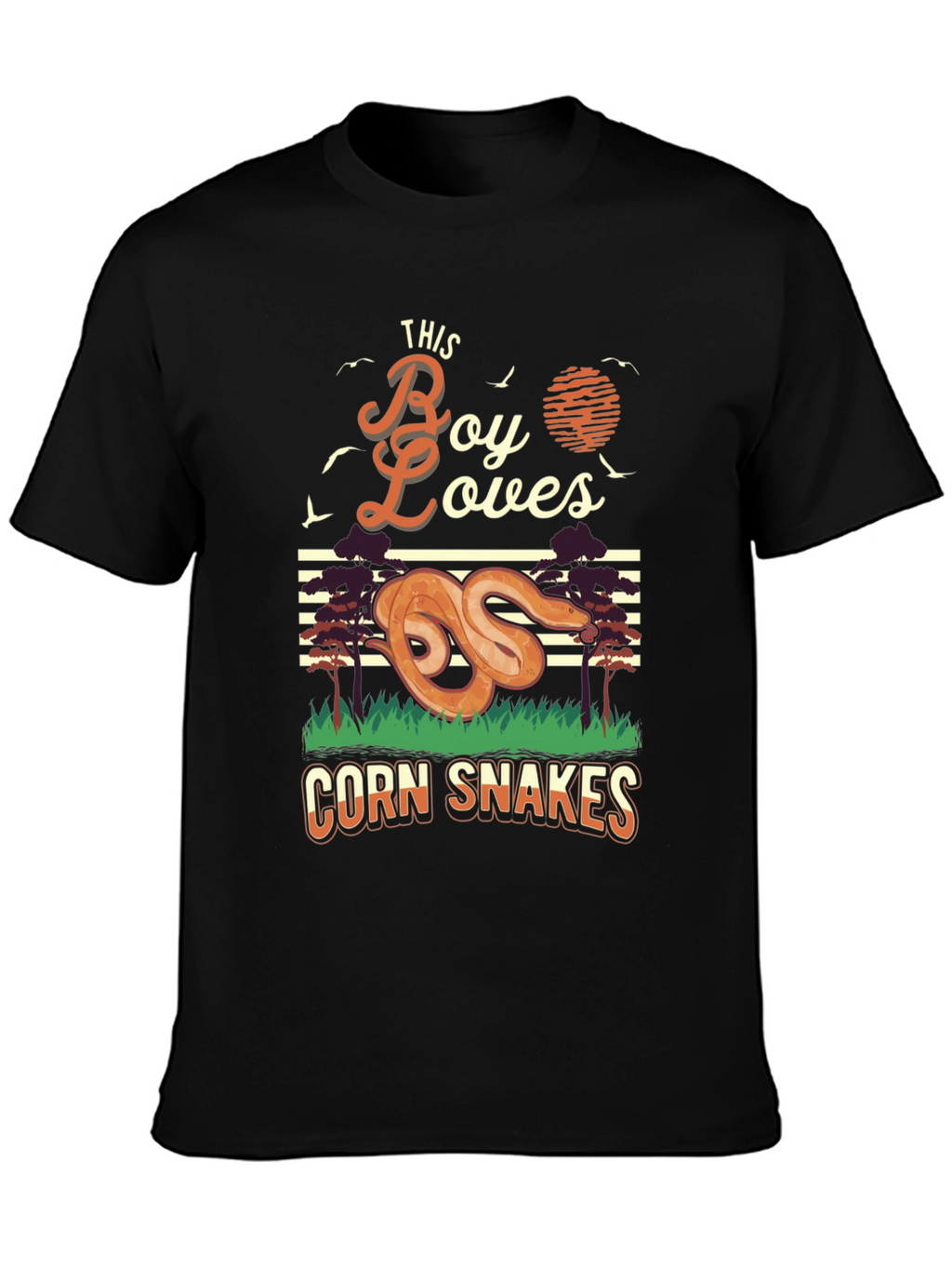 Boy Loves Corn Snakes Graphic T-Shirt