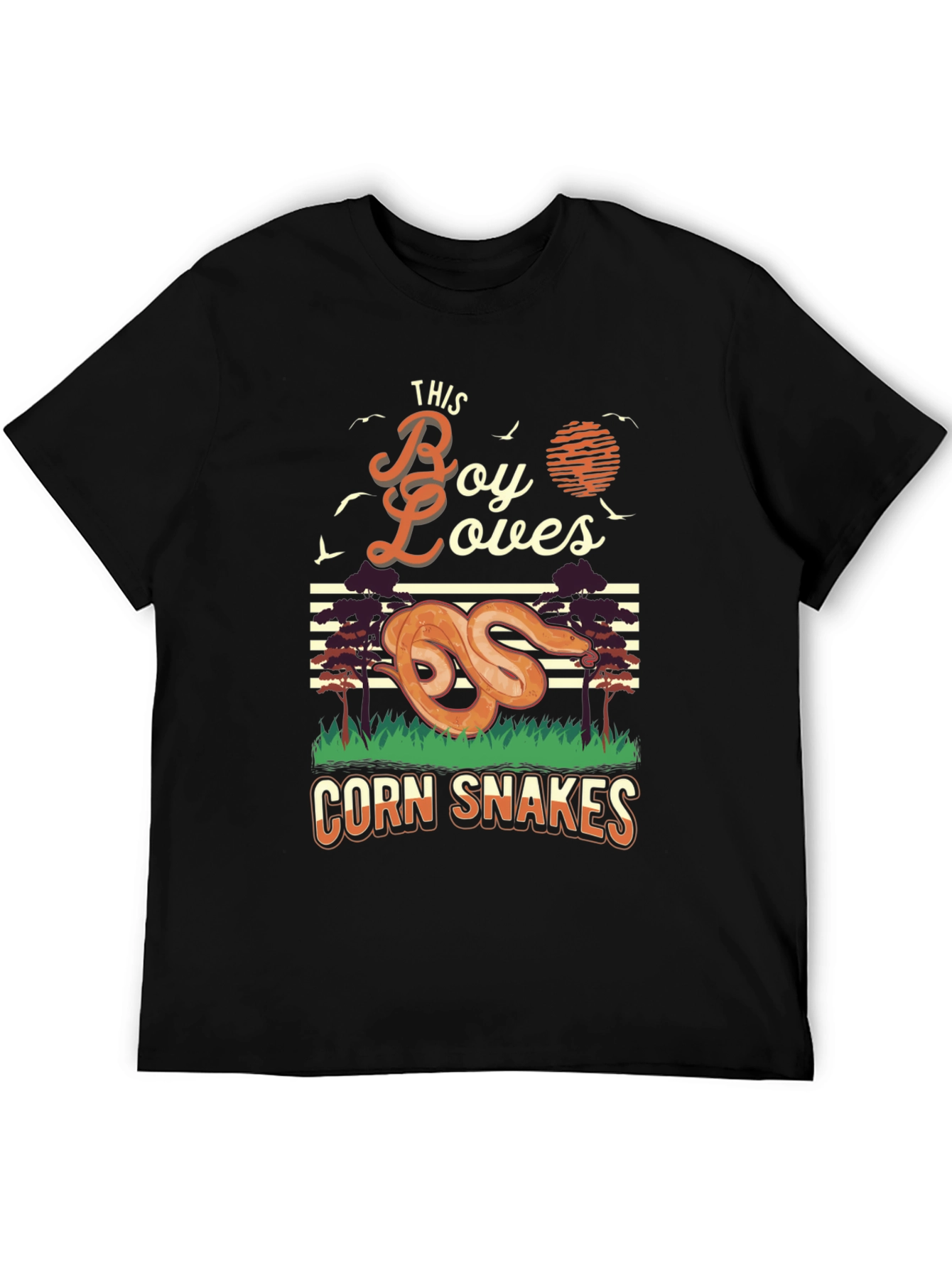 Boy Loves Corn Snakes Graphic T-Shirt