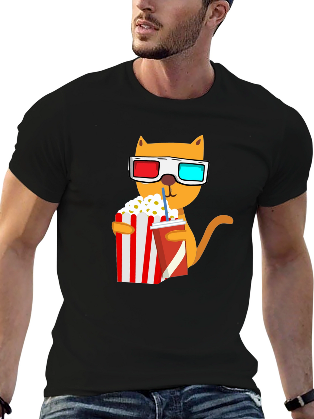Movie Cat Graphic Tee