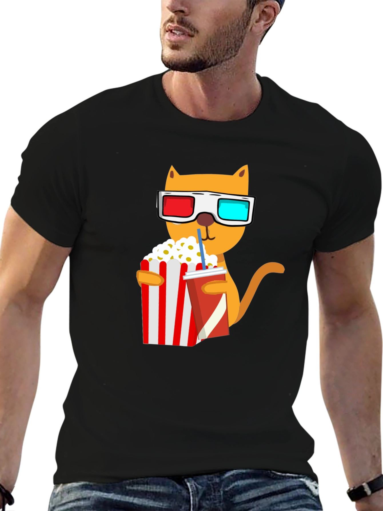 Movie Cat Graphic Tee