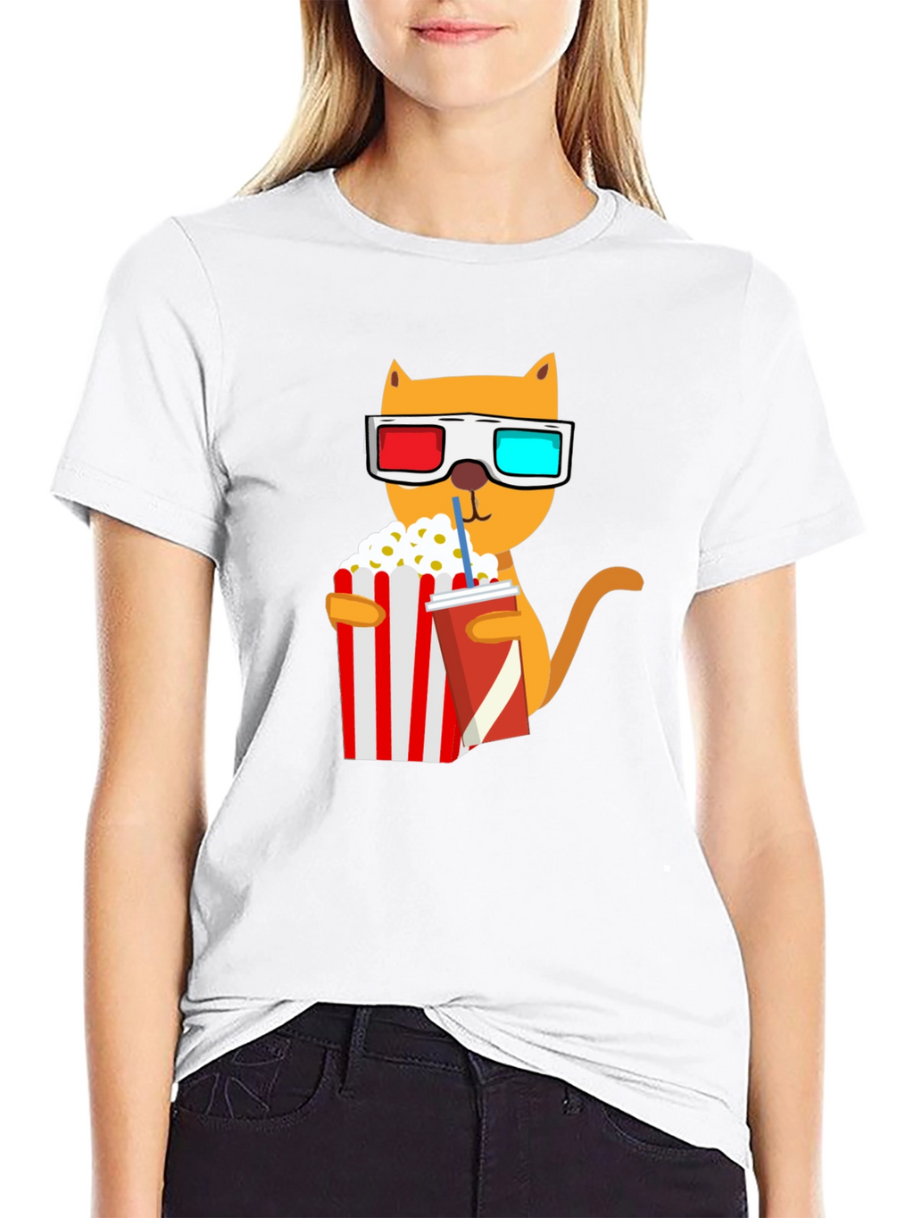 Movie Cat Graphic Tee