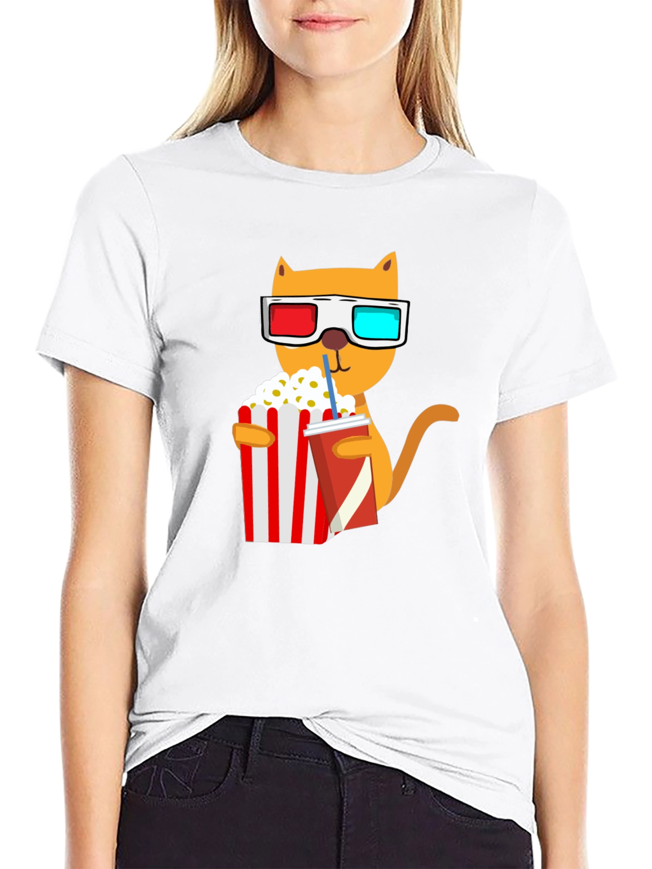 Movie Cat Graphic Tee