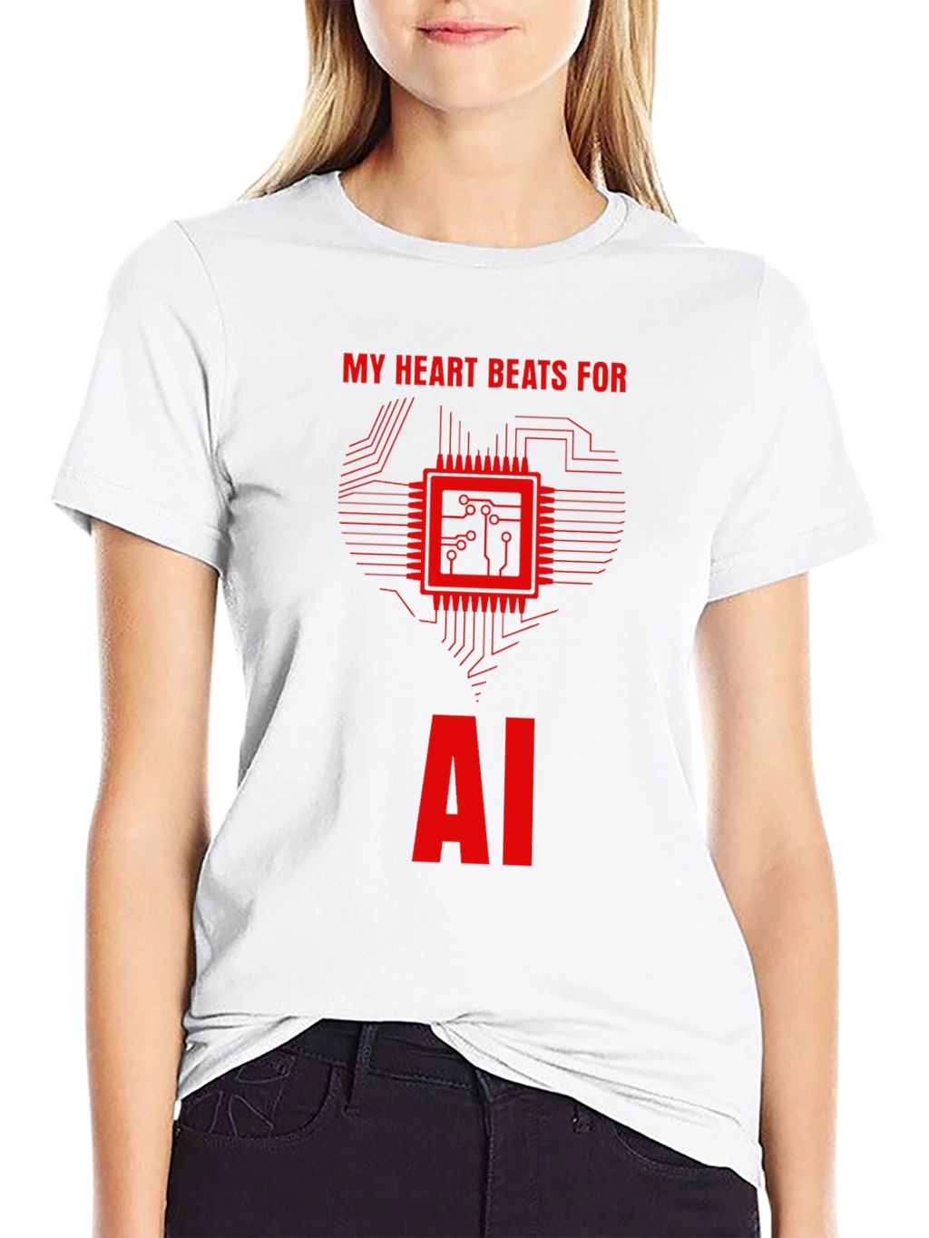 AI Heartbeat T-Shirt - Tech Enthusiast Tee