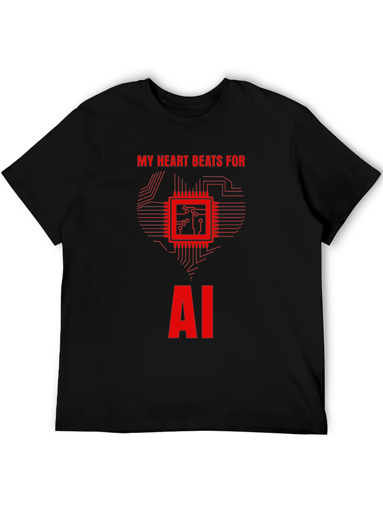 AI Heartbeat T-Shirt - Tech Enthusiast Tee