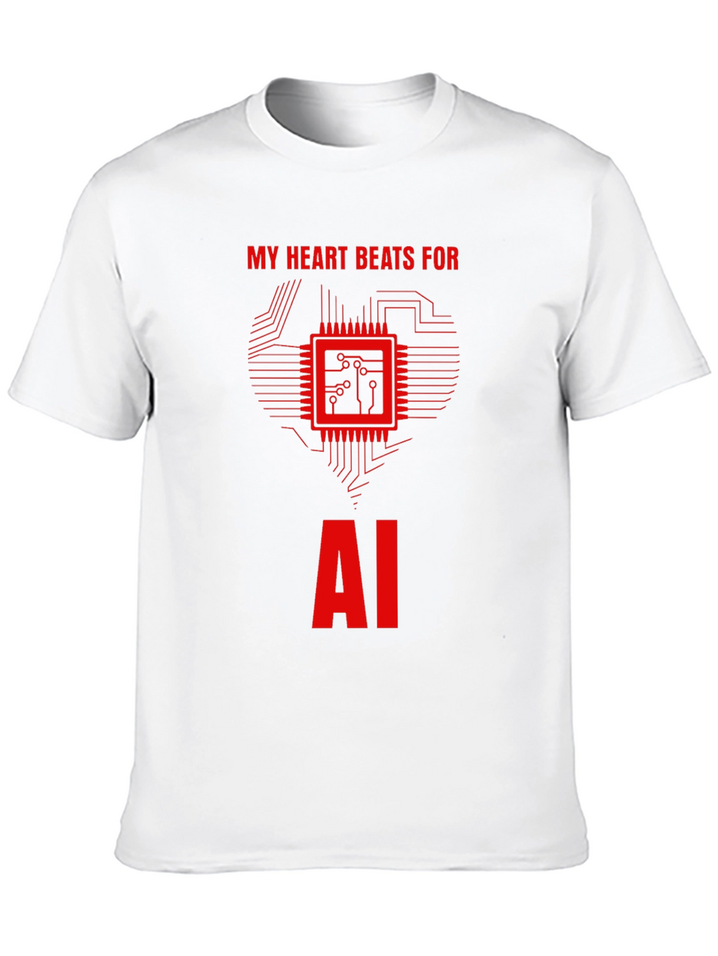 AI Heartbeat T-Shirt - Tech Enthusiast Tee
