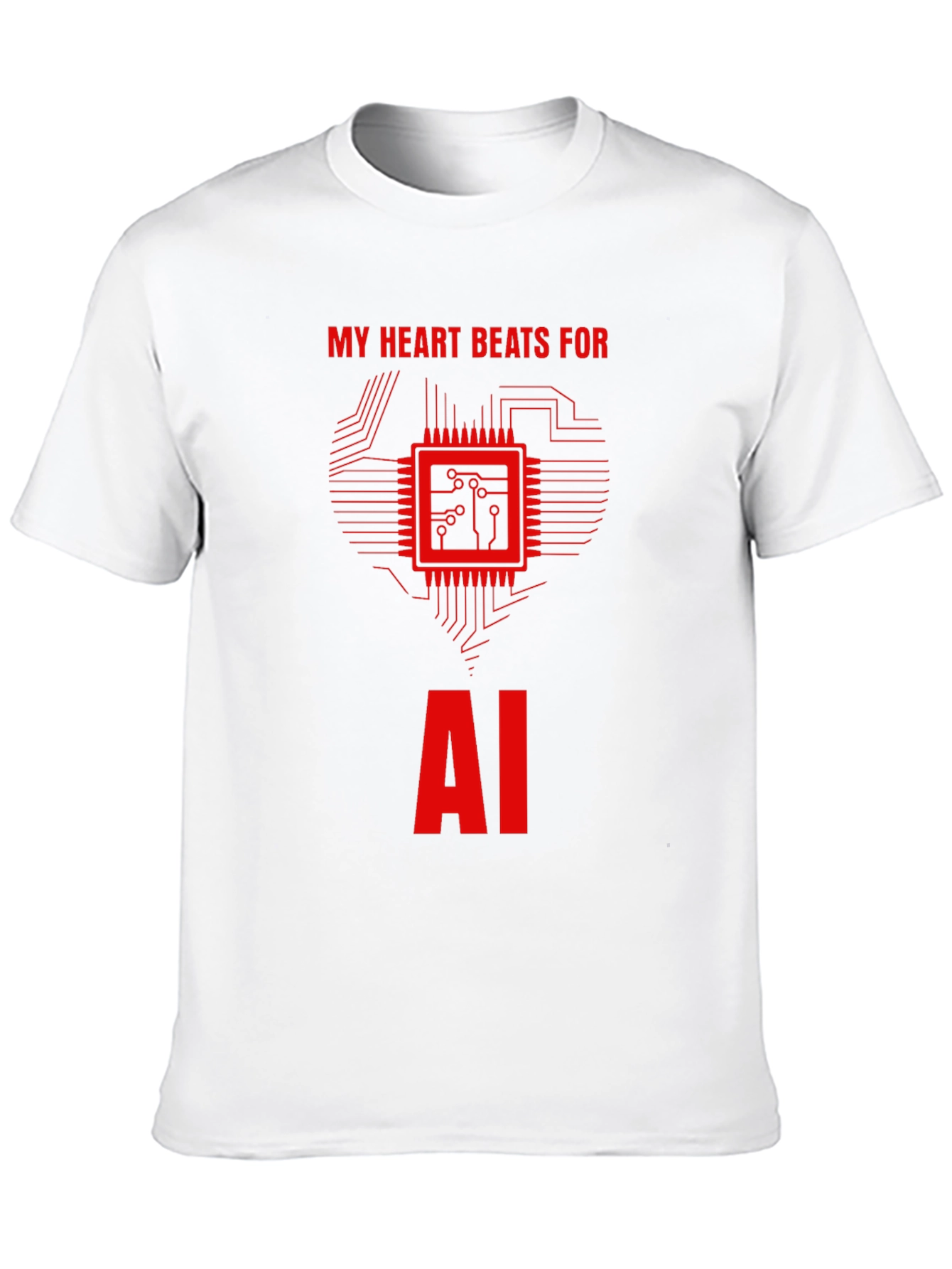 AI Heartbeat T-Shirt - Tech Enthusiast Tee