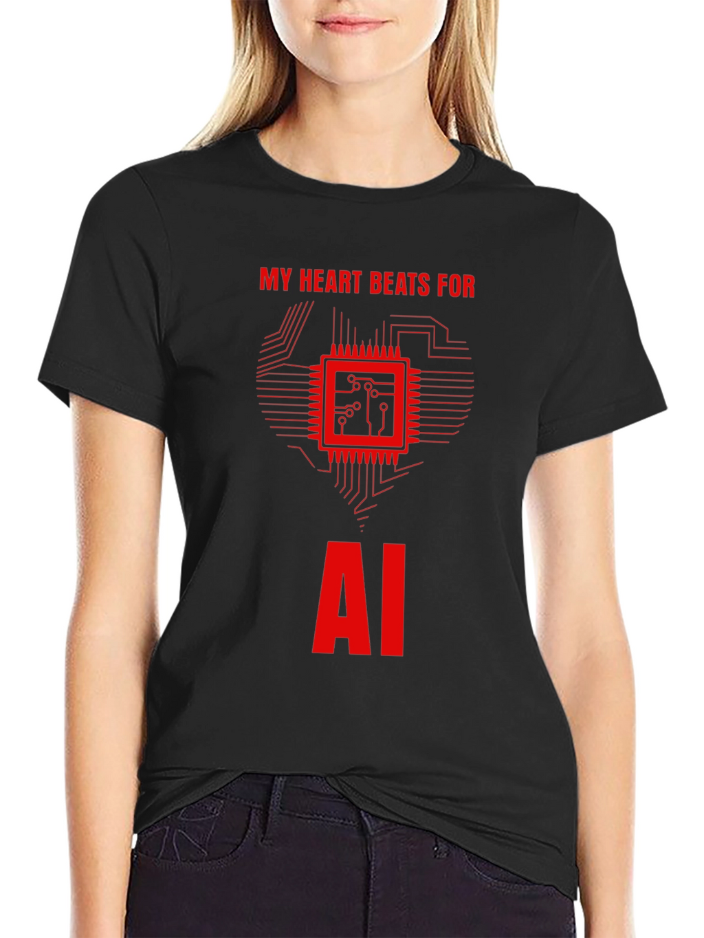 AI Heartbeat T-Shirt - Tech Enthusiast Tee