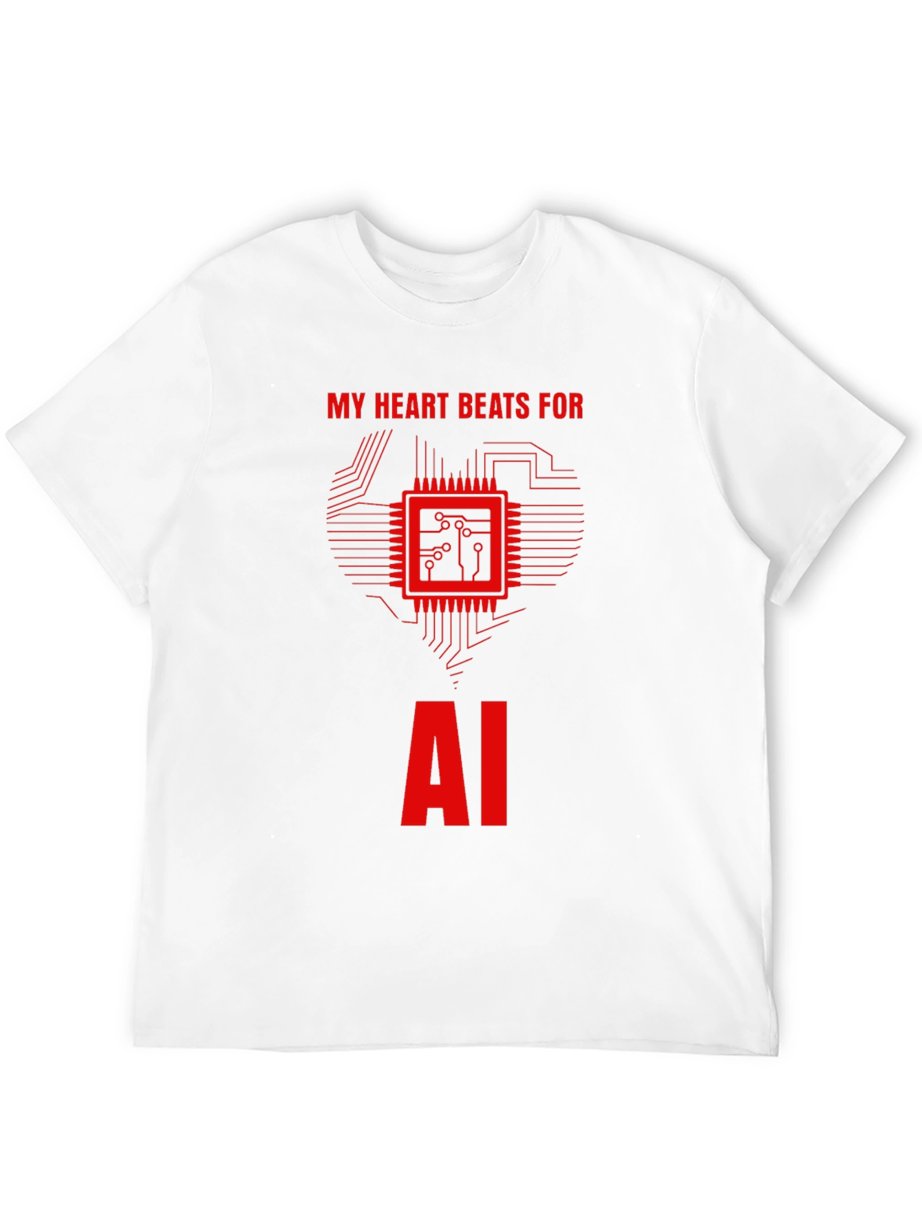 AI Heartbeat T-Shirt - Tech Enthusiast Tee