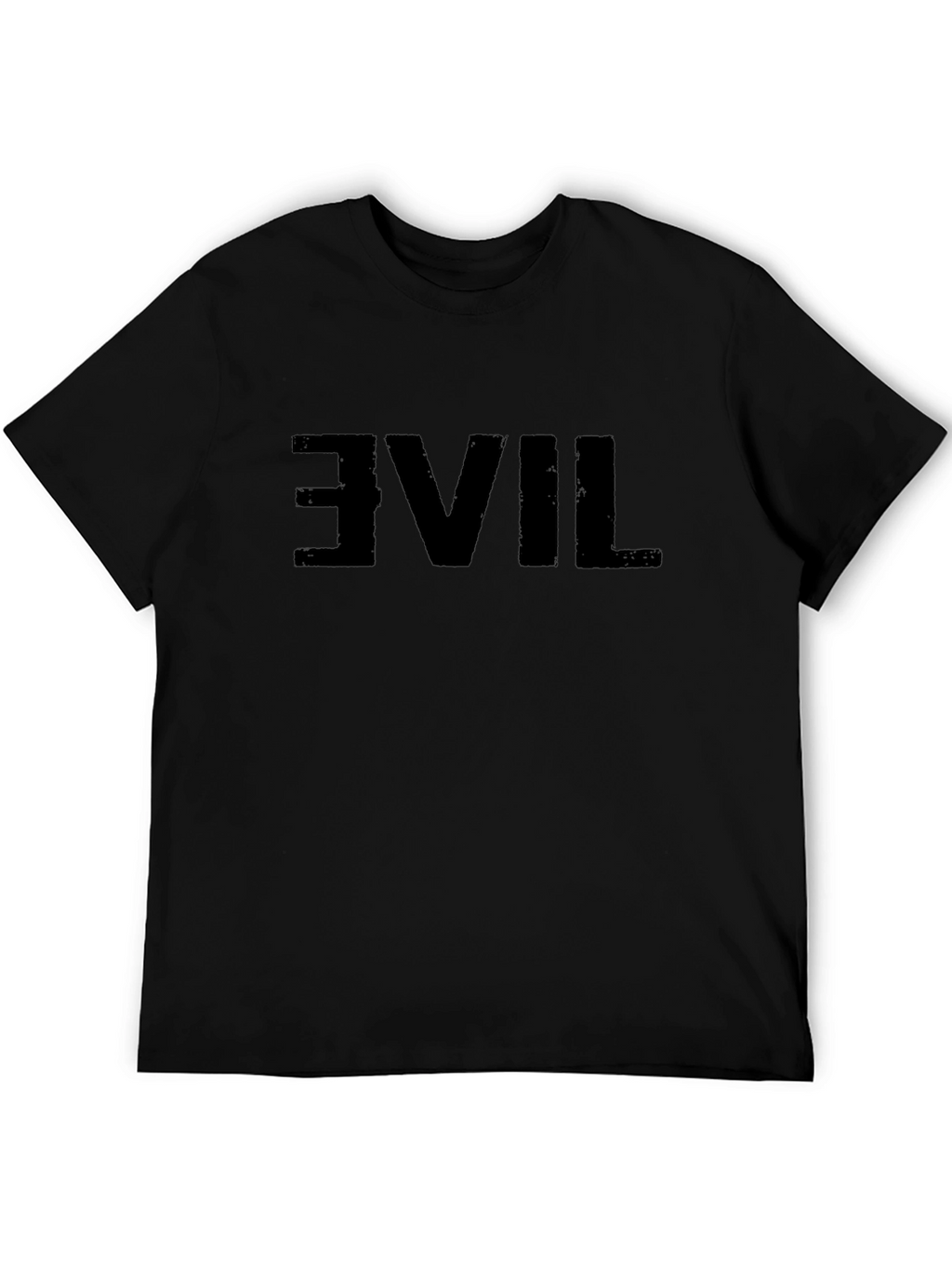Reversed Evil Graphic Black T-Shirt