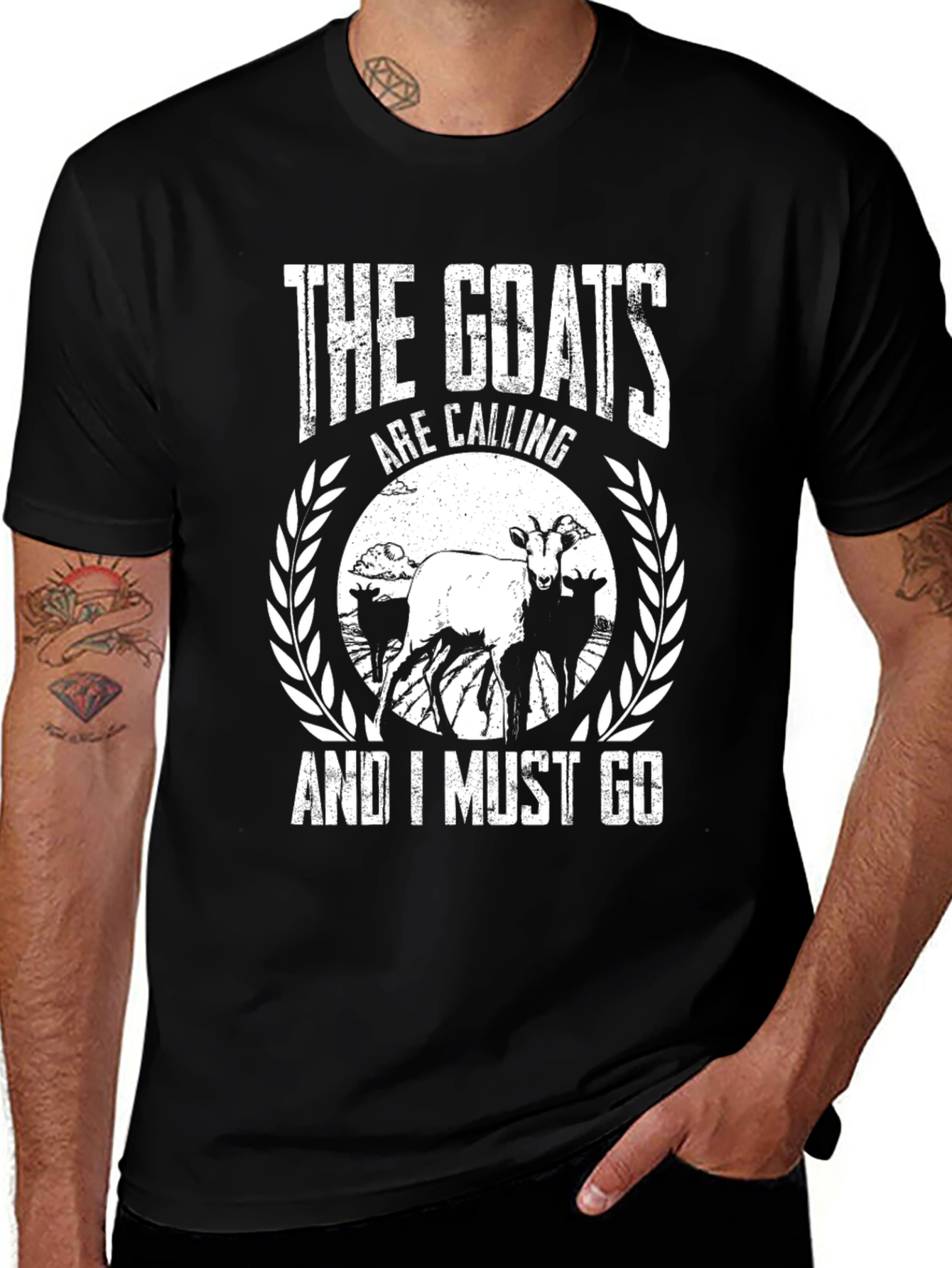 The Goats Are Calling Mens T-Shirt - Farm Animal Tee