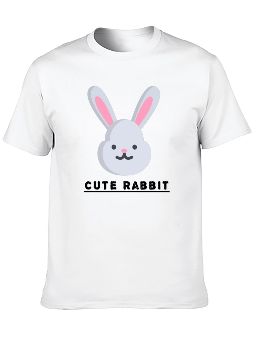Cute Rabbit Graphic Tee - Trendy Unisex T-Shirt
