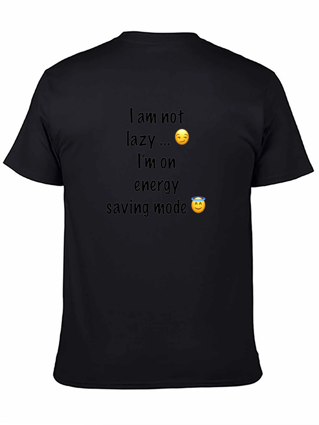 Funny Energy Saving Mode Black T-Shirt