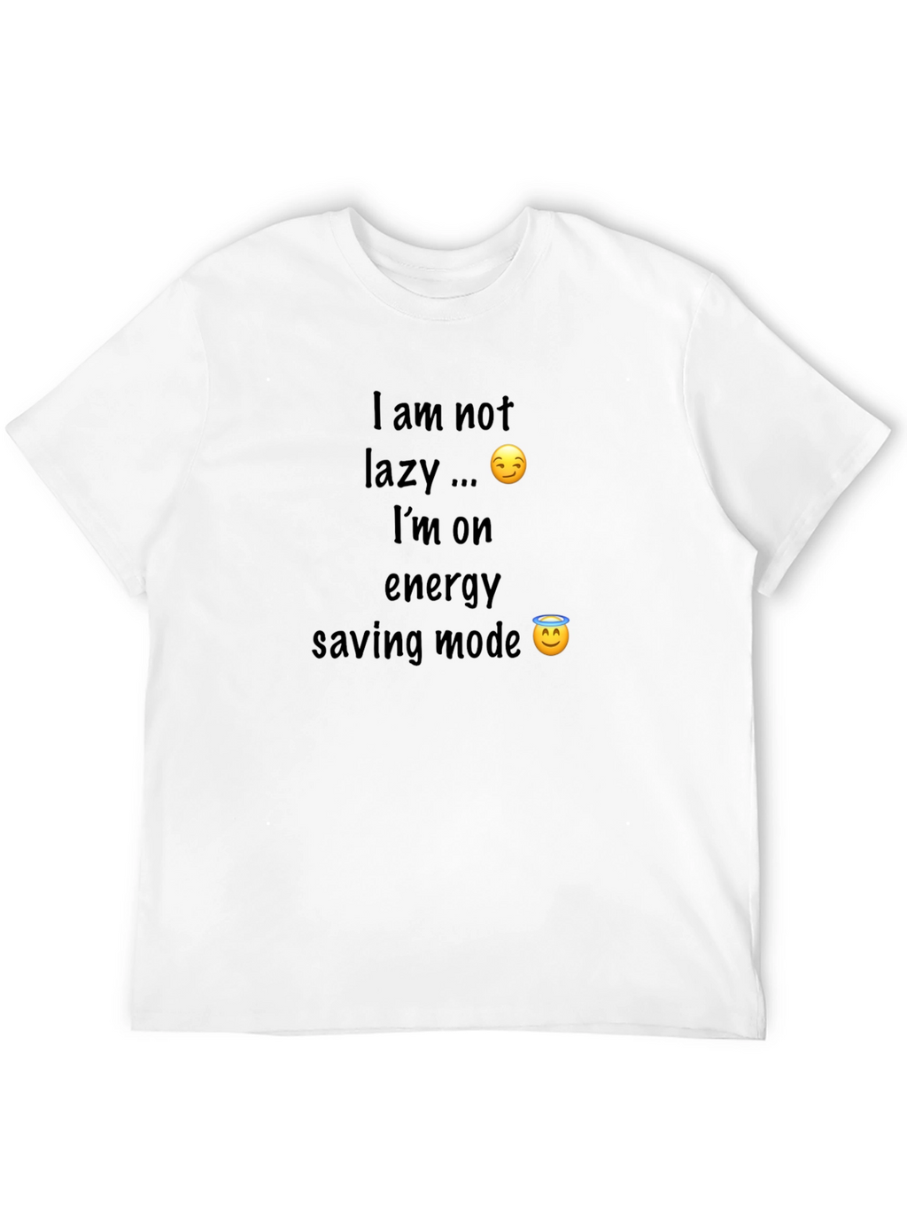 Funny Energy Saving Mode Black T-Shirt