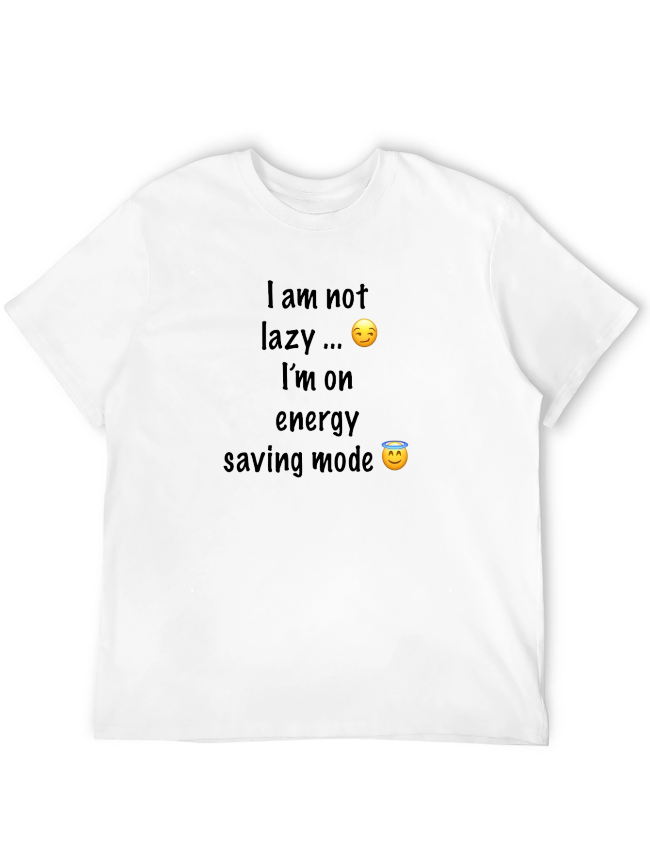 Funny Energy Saving Mode Black T-Shirt