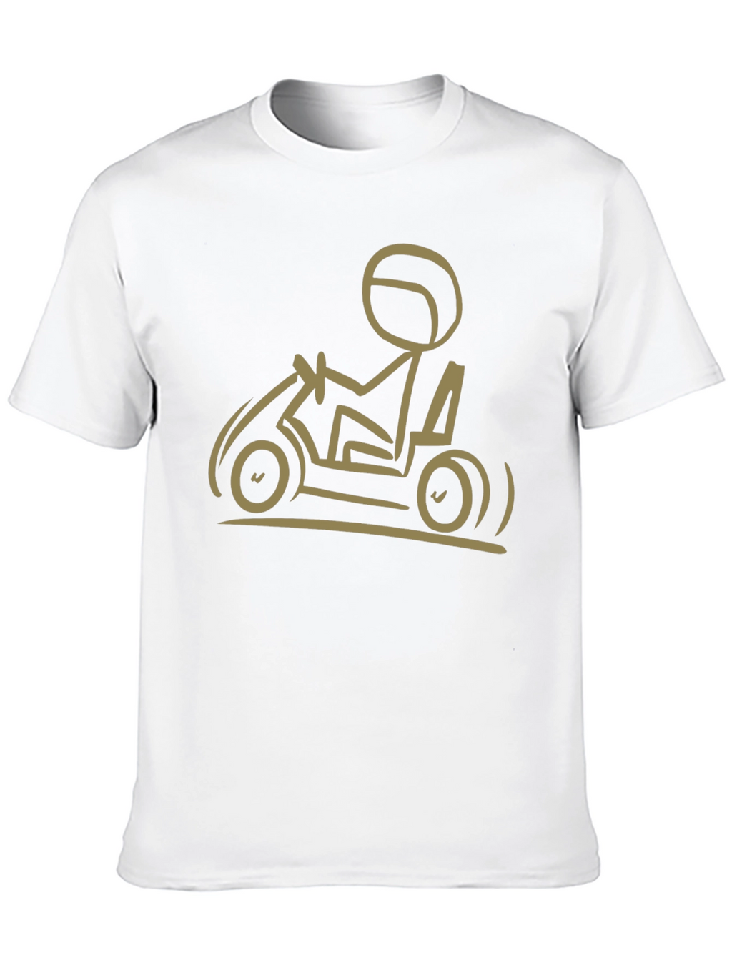 Go-Karting T-Shirt: Stick Figure Racer Tee