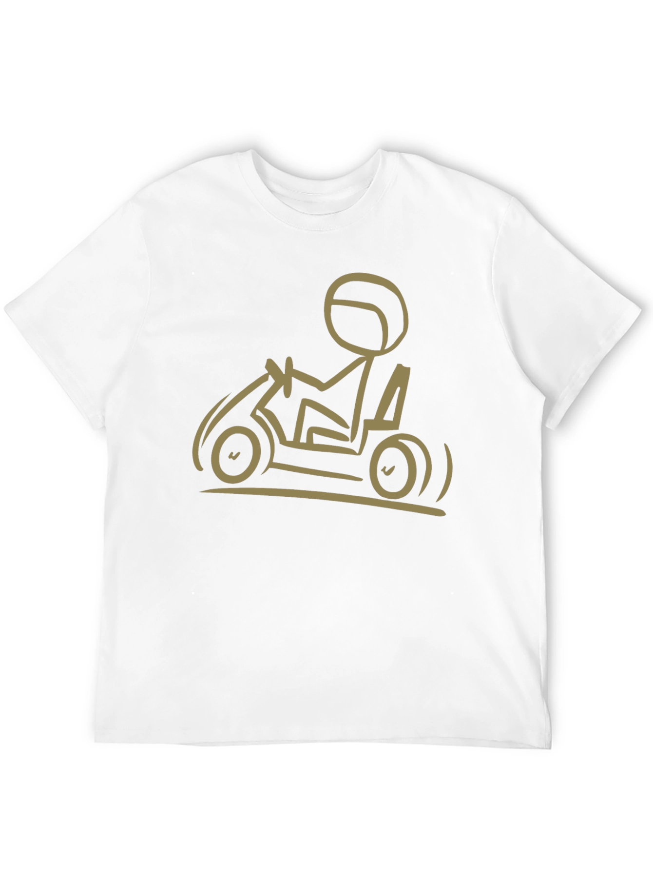 Go-Karting T-Shirt: Stick Figure Racer Tee