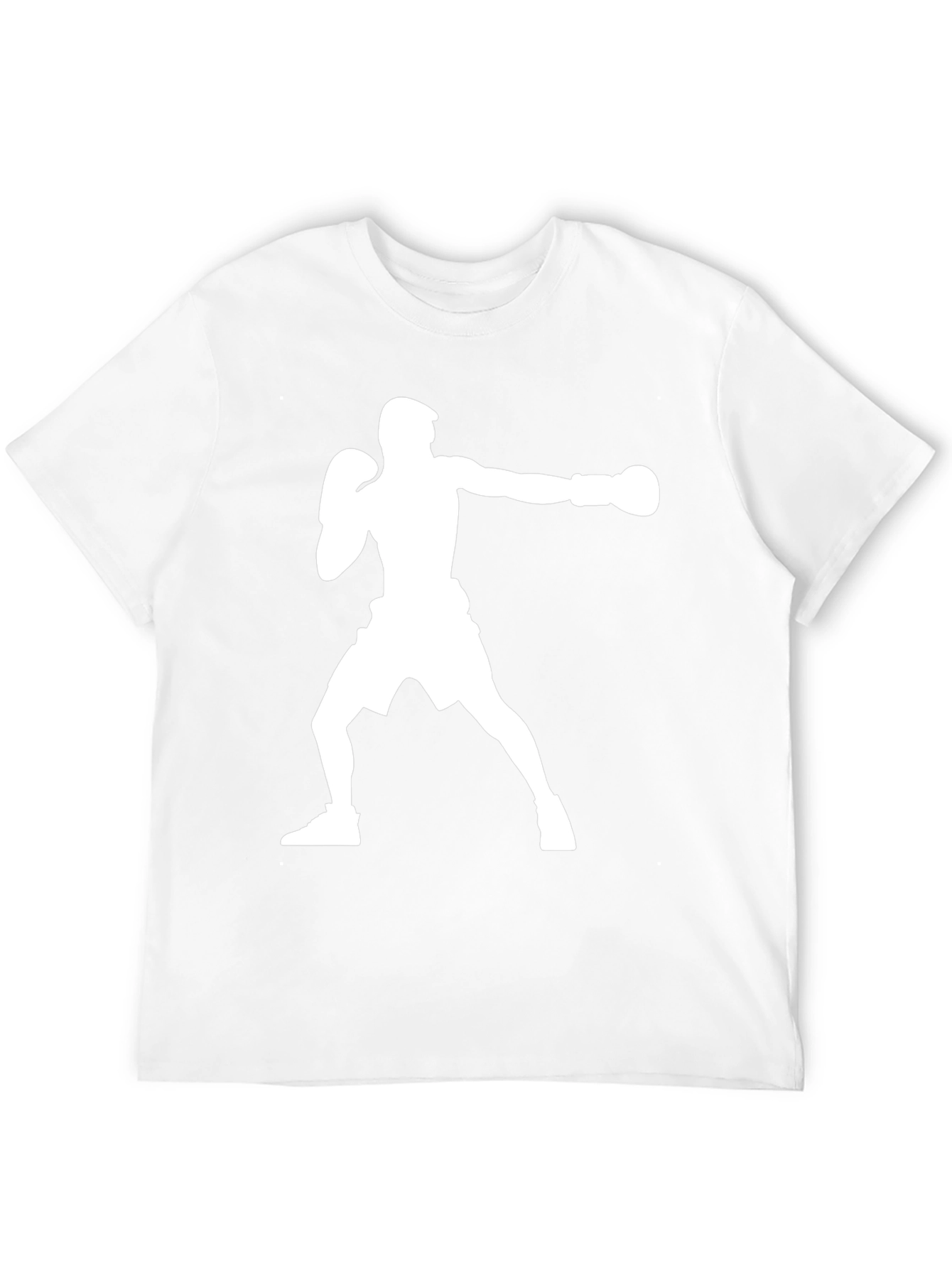 Boxing Silhouette Graphic T-Shirt - Black