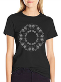 Floral Mandala Graphic Tee - Black