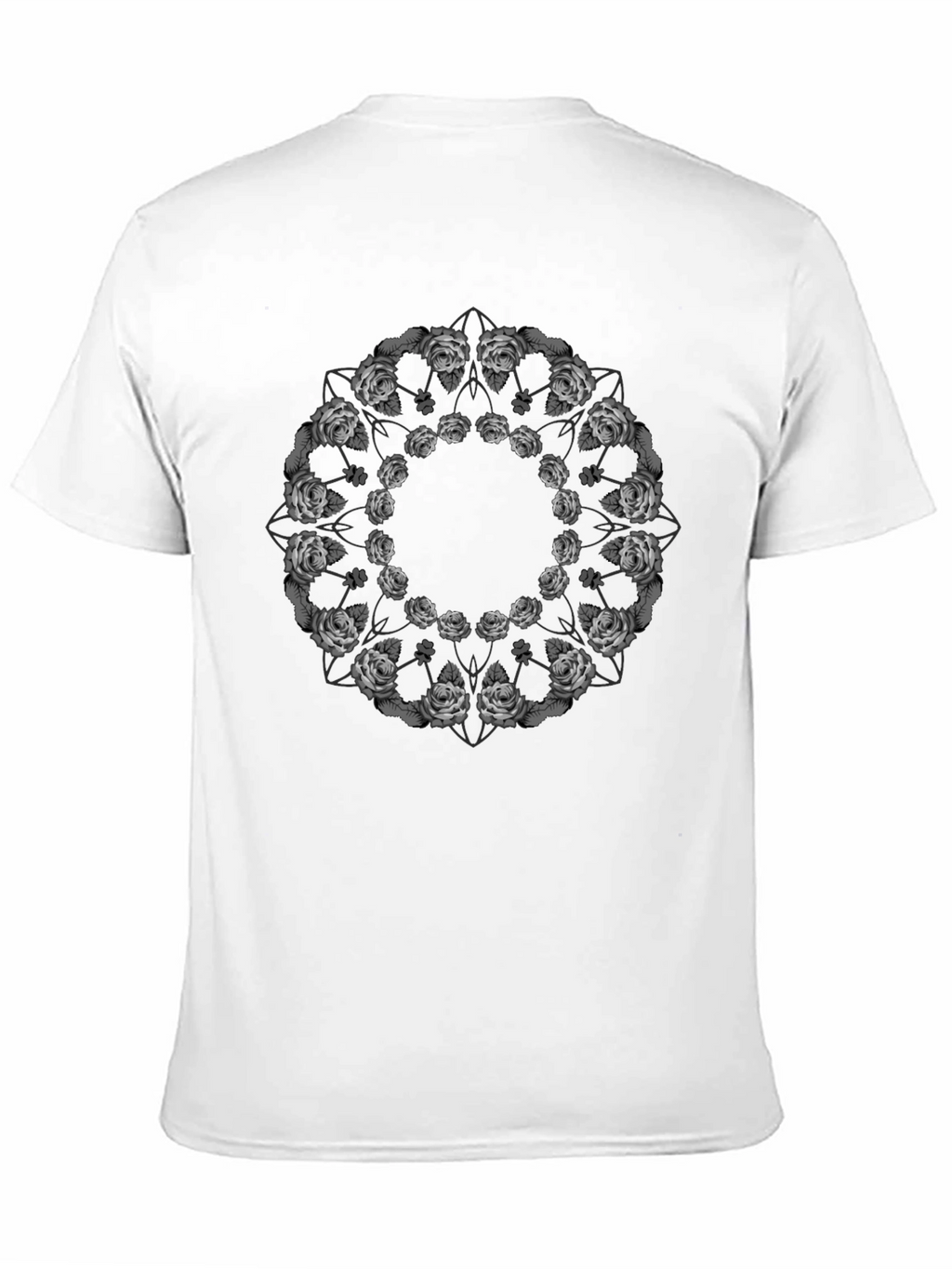 Floral Mandala Graphic Tee - Black
