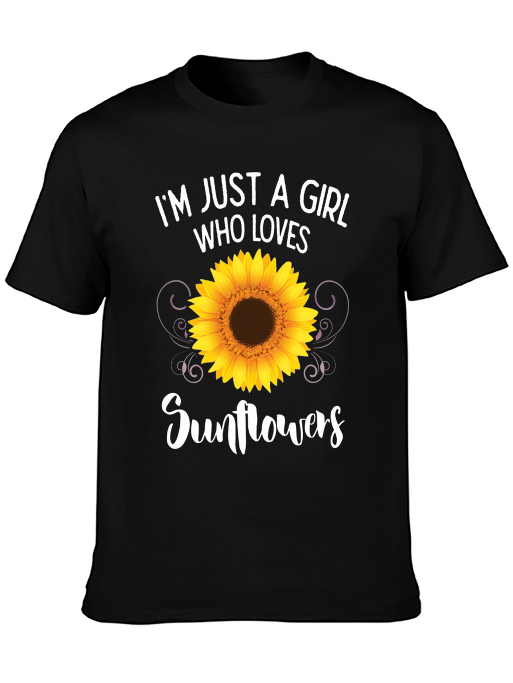 Sunflower Lover T-Shirt - Black Graphic Tee