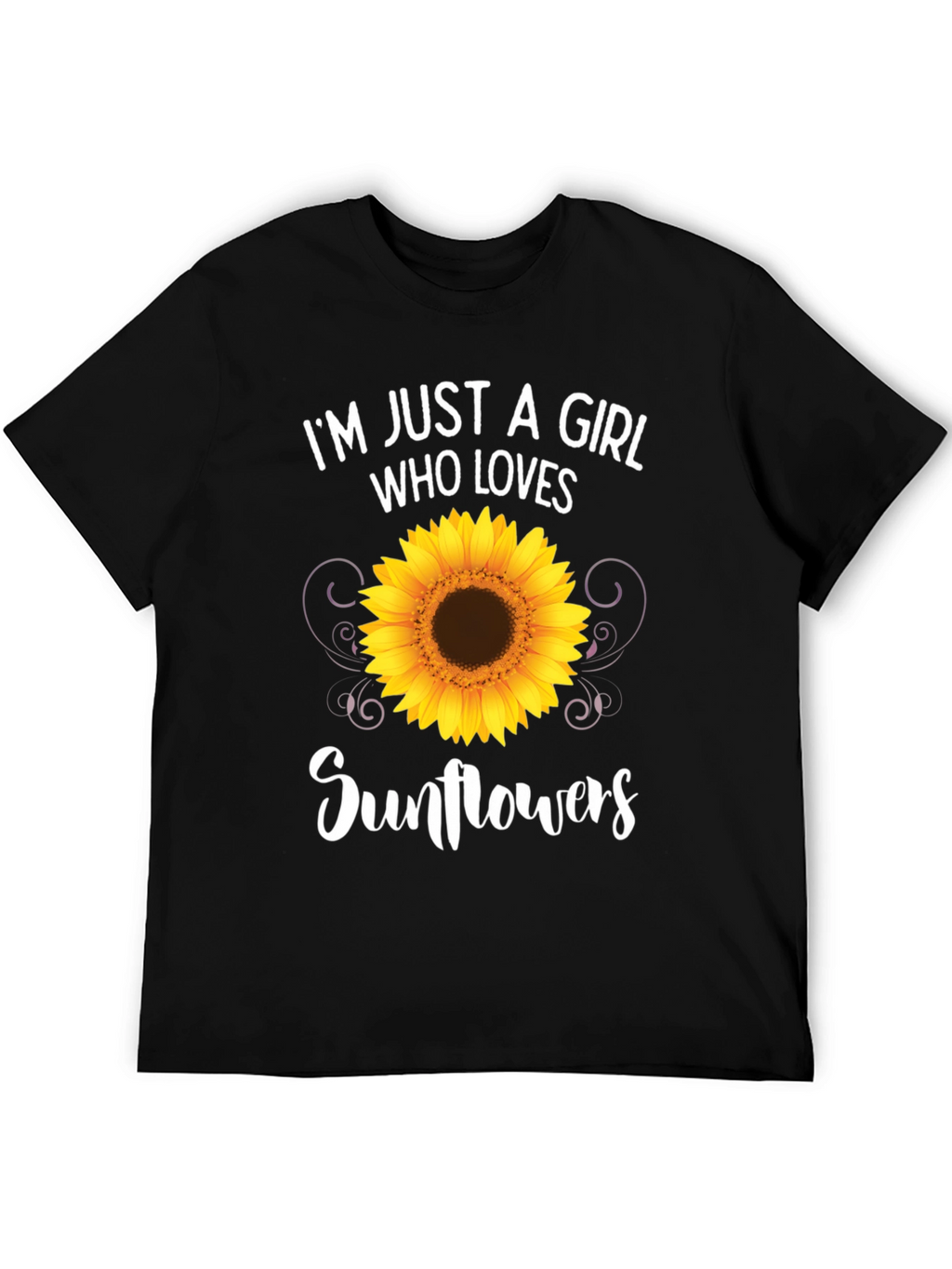 Sunflower Lover T-Shirt - Black Graphic Tee