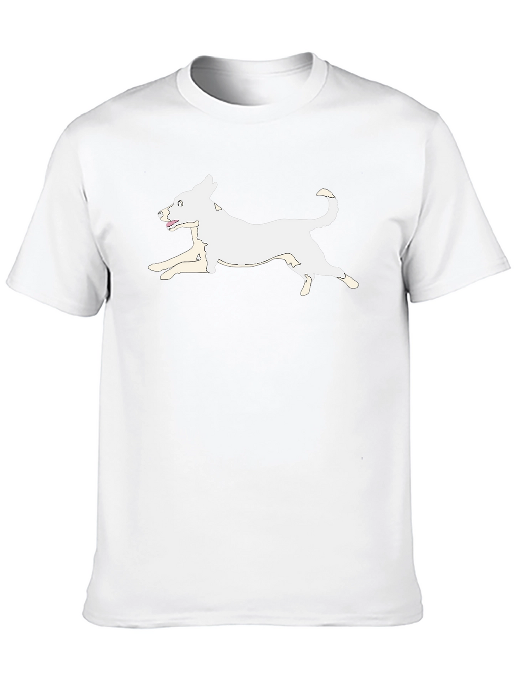 Dog Graphic Tee - Black Cotton T-Shirt