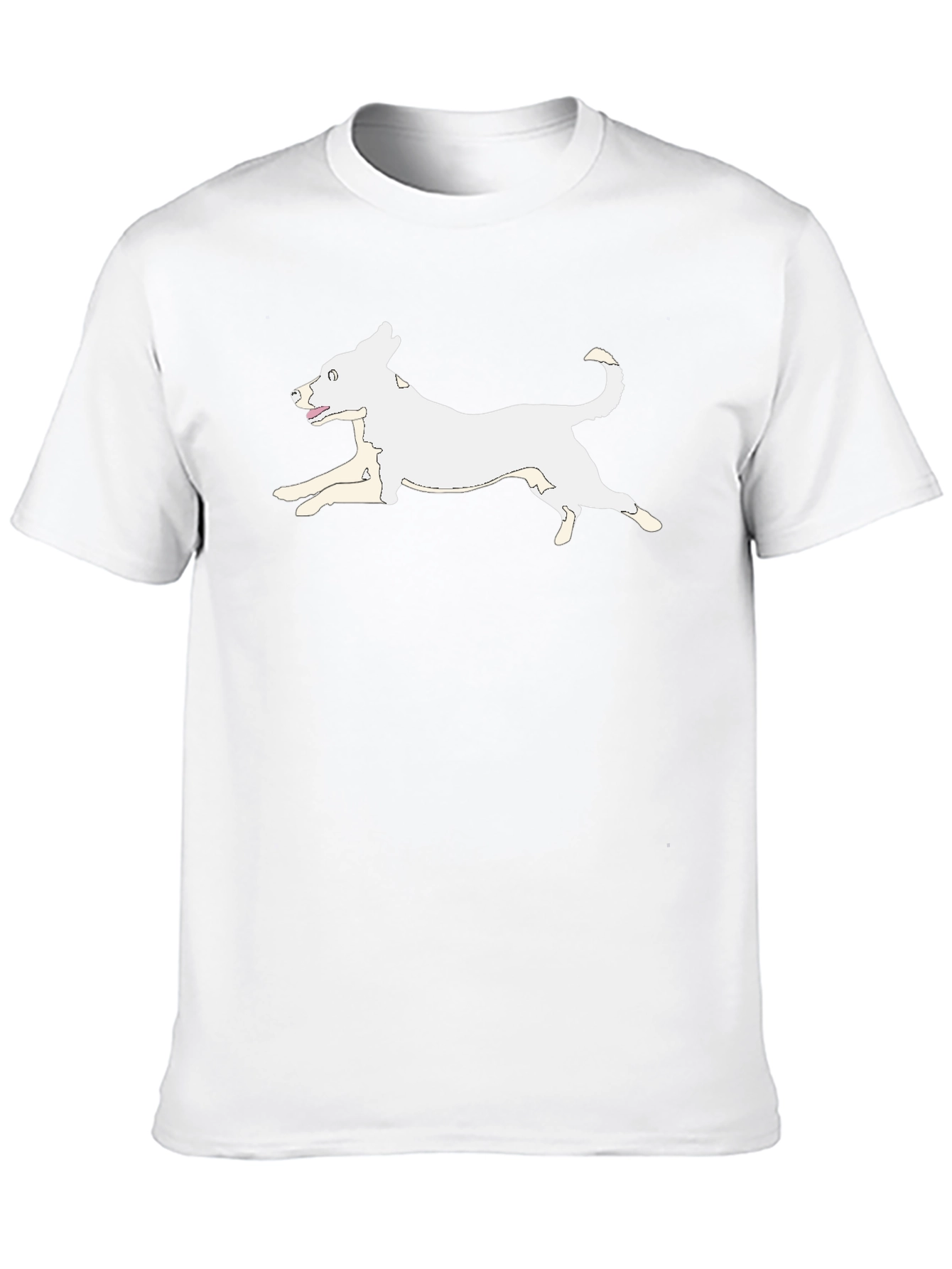 Dog Graphic Tee - Black Cotton T-Shirt
