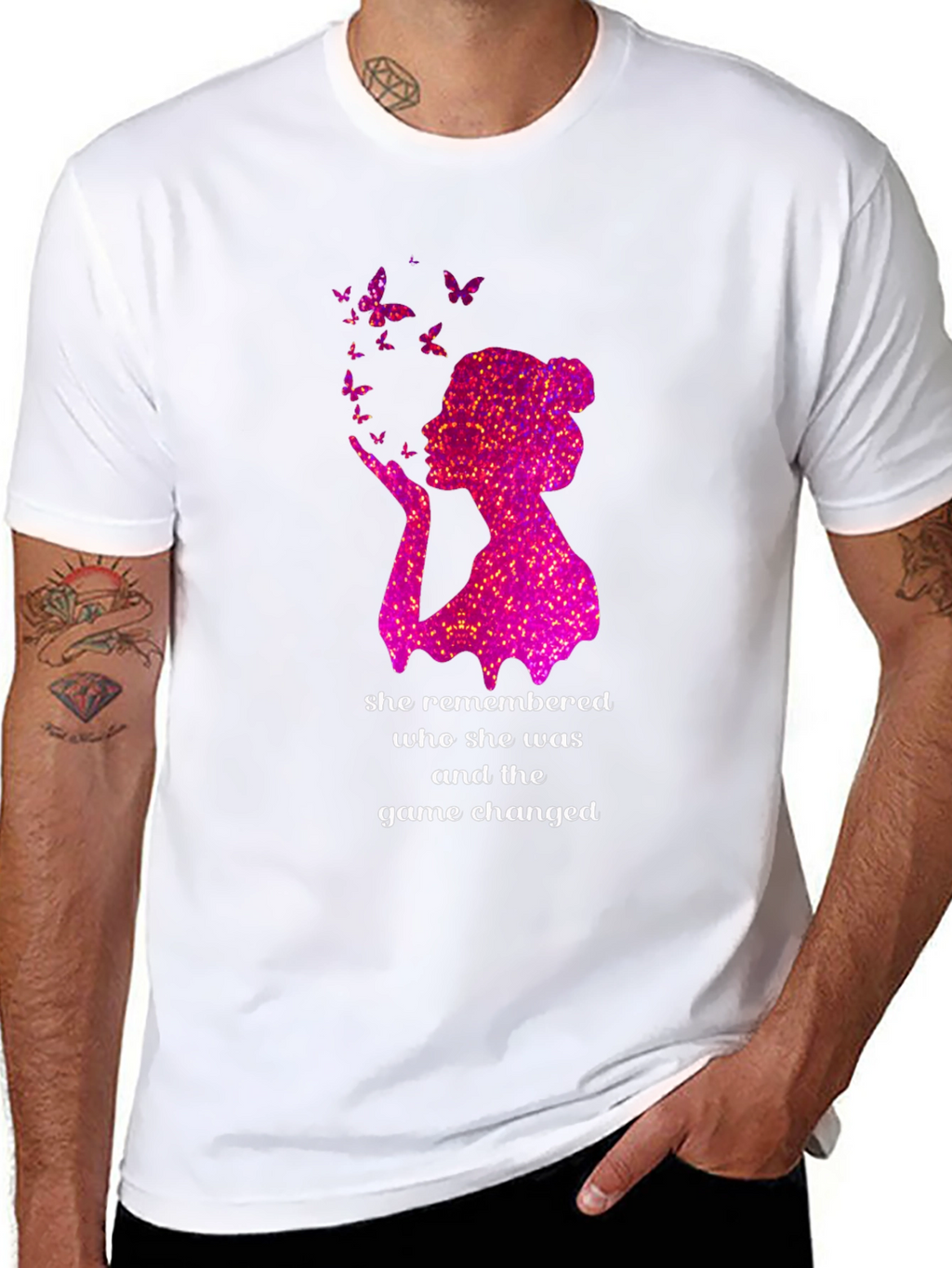 Empowered Woman Butterfly Graphic Tee