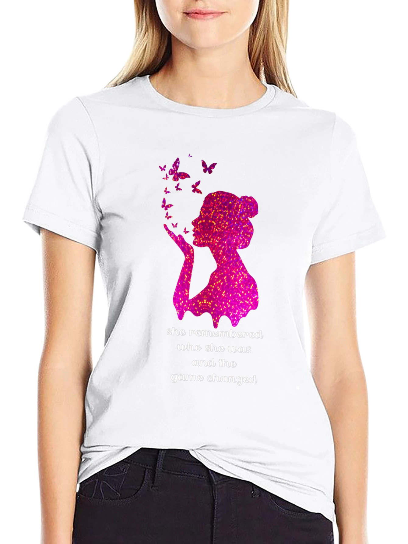 Empowered Woman Butterfly Graphic Tee